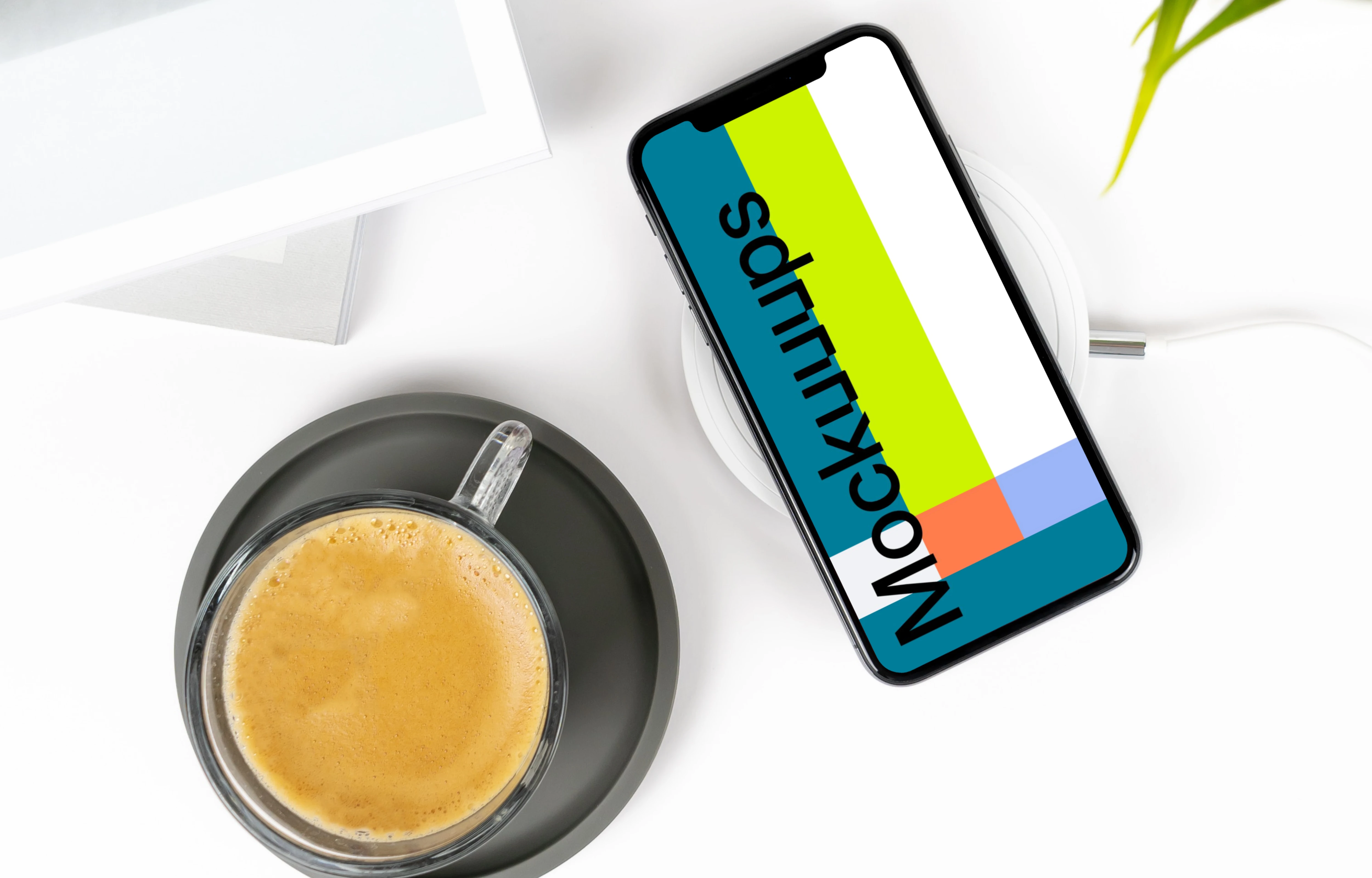 Charging iPhone XS mockup