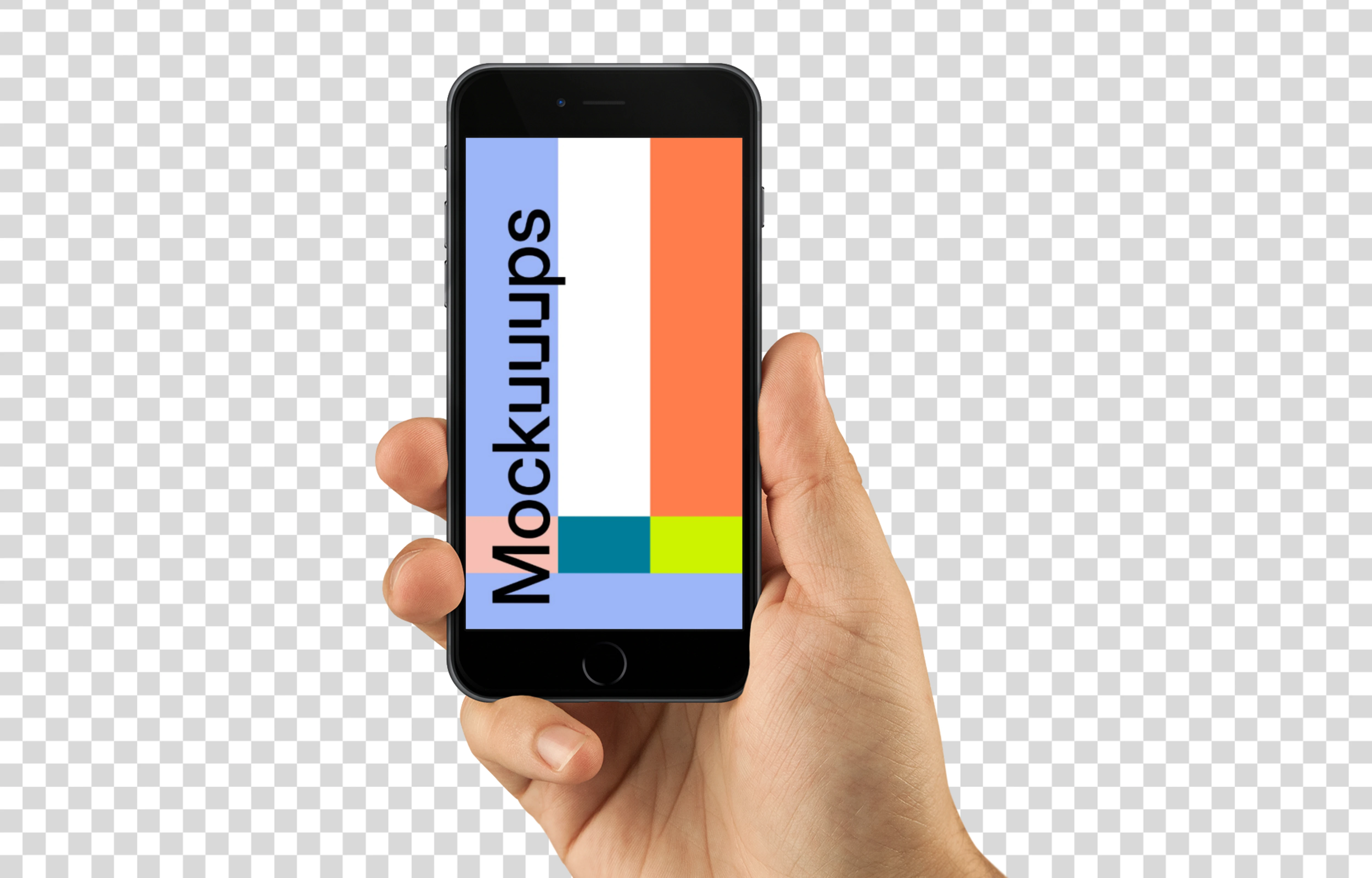 Space Gray iPhone 6s mockup on editable background