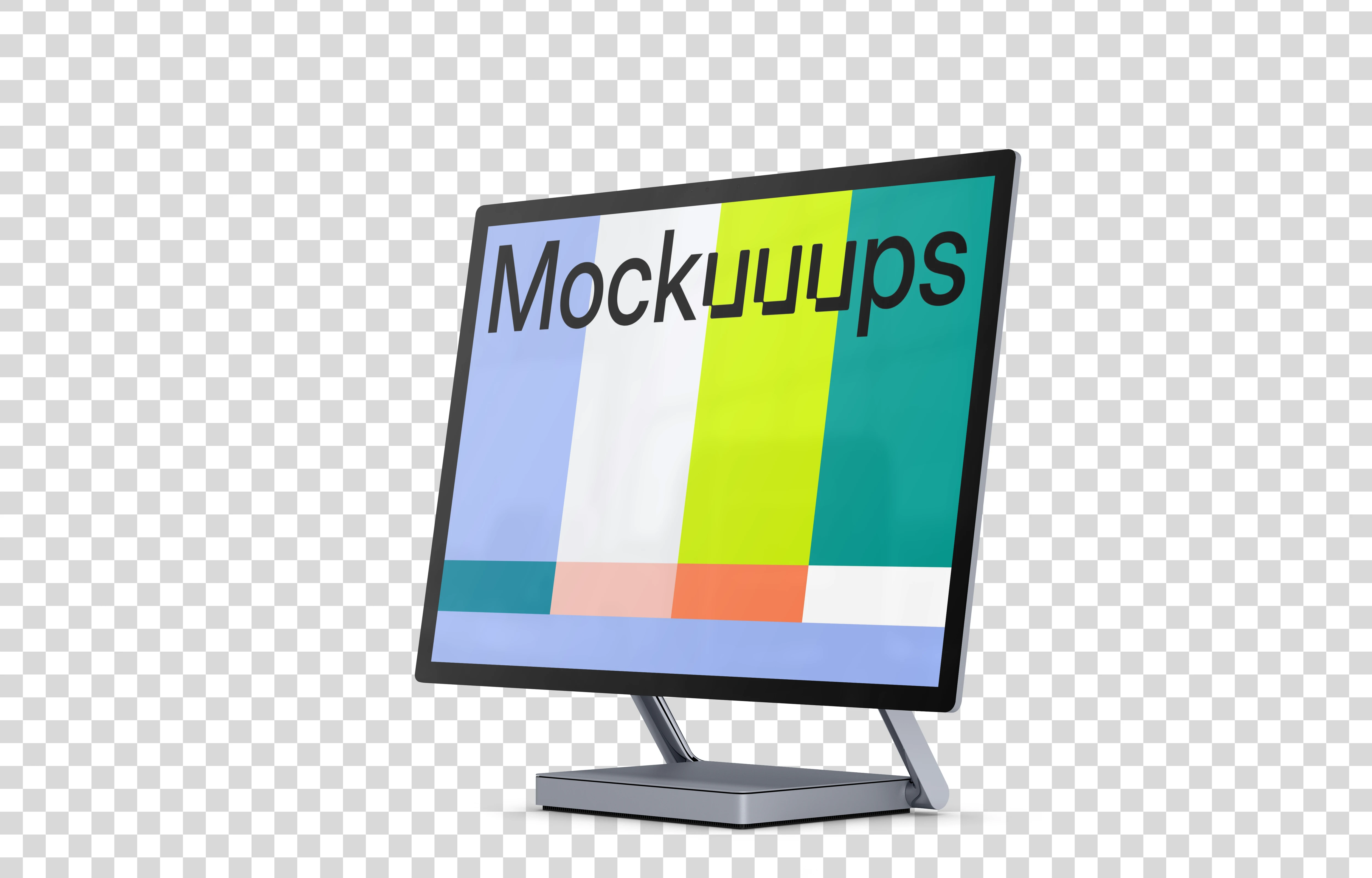 Microsoft Surface Studio 2 Mockup (Perspective Right - Transparent)