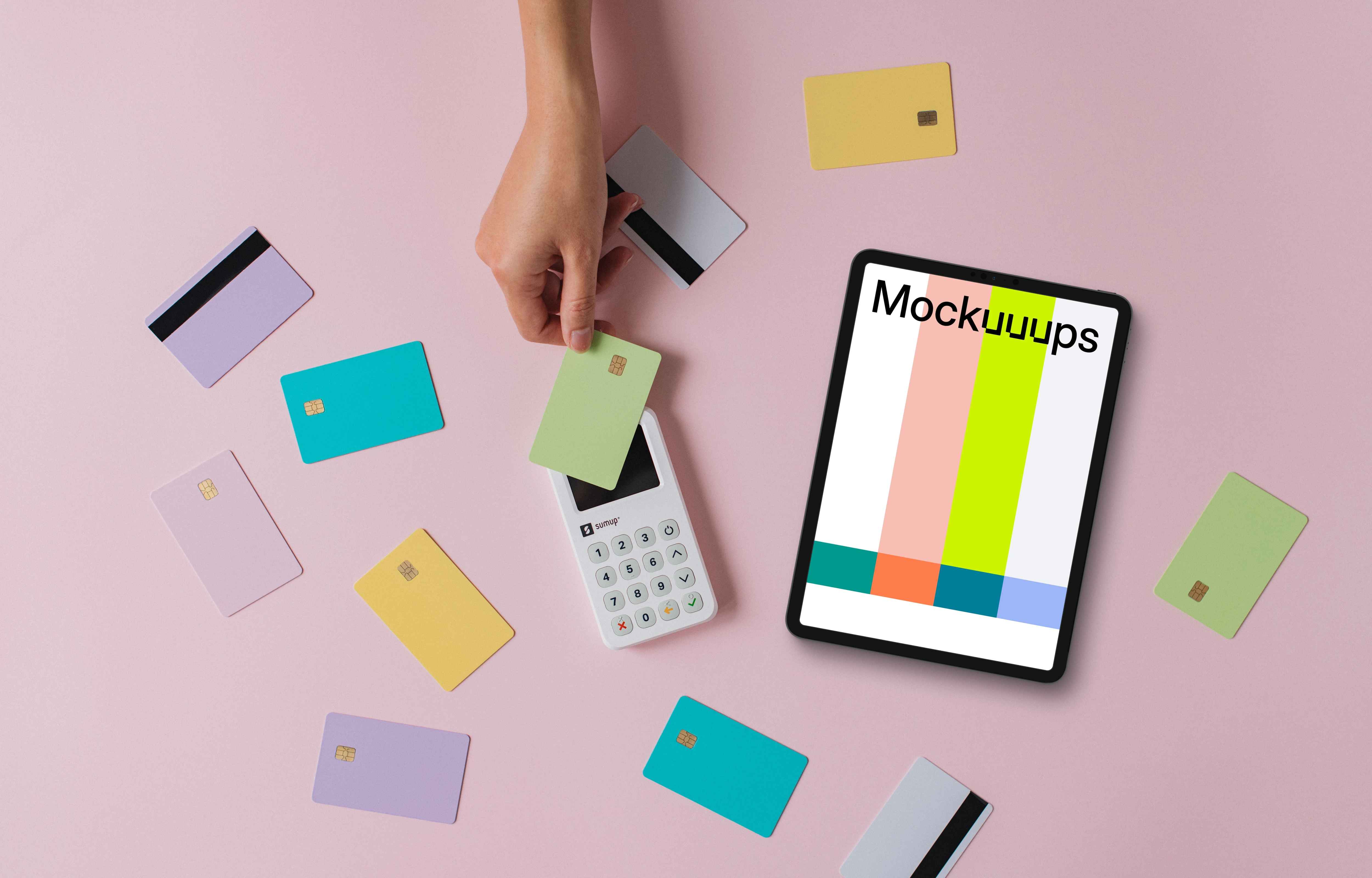Easy online checkout with a tablet mockup