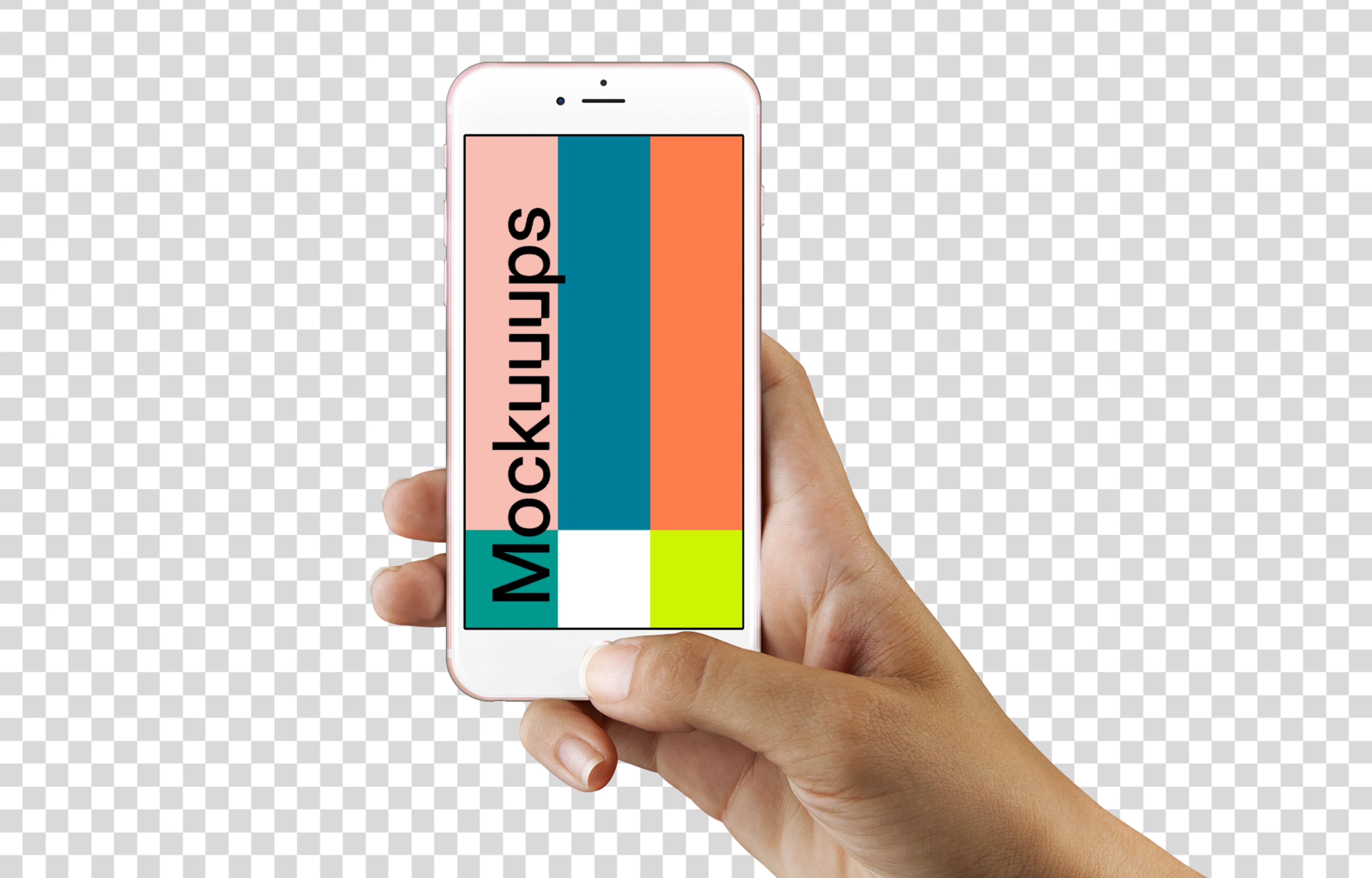 Rose Gold iPhone 6s mockup on editable background
