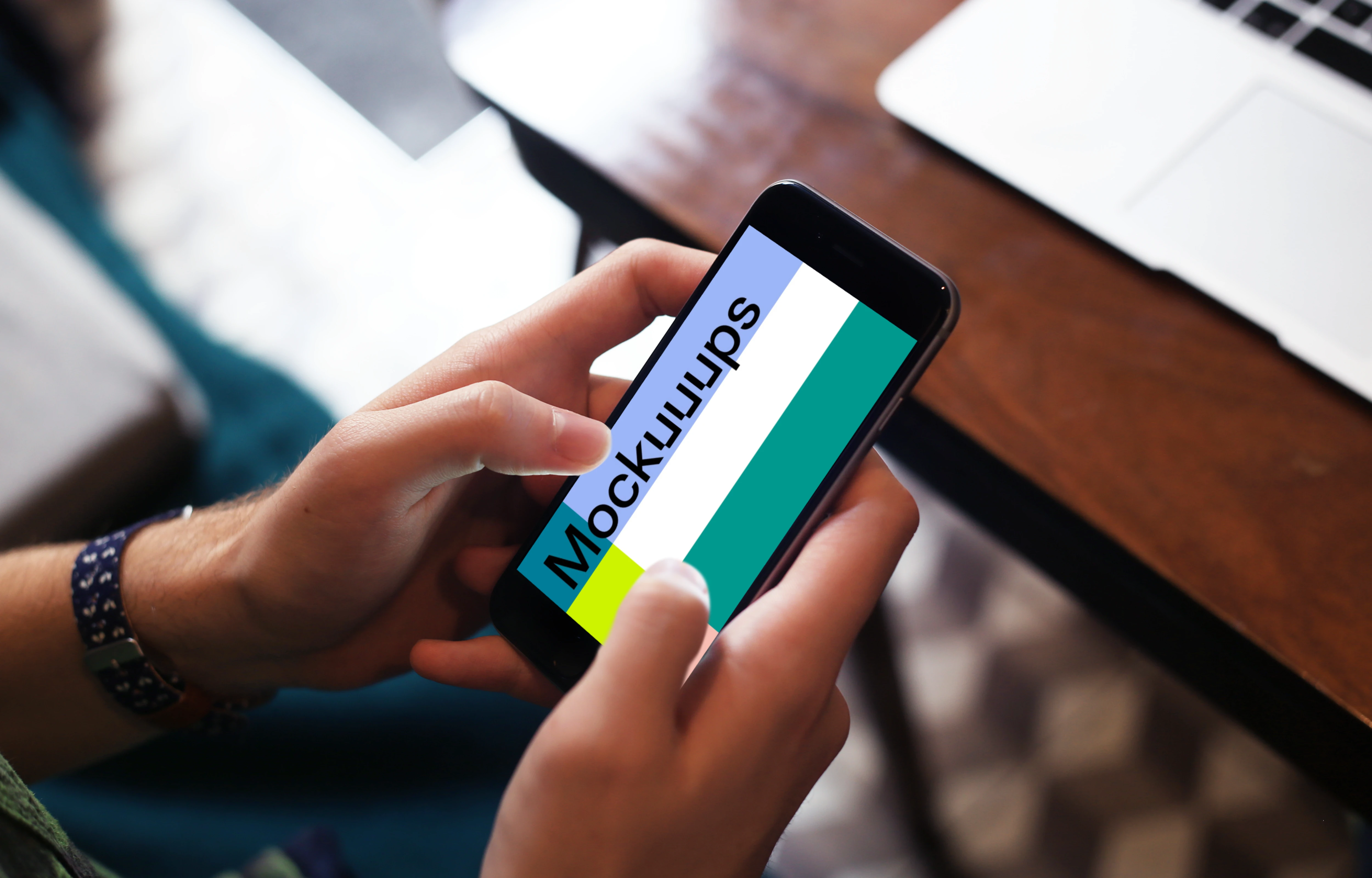 Typing on iPhone 6 mockup