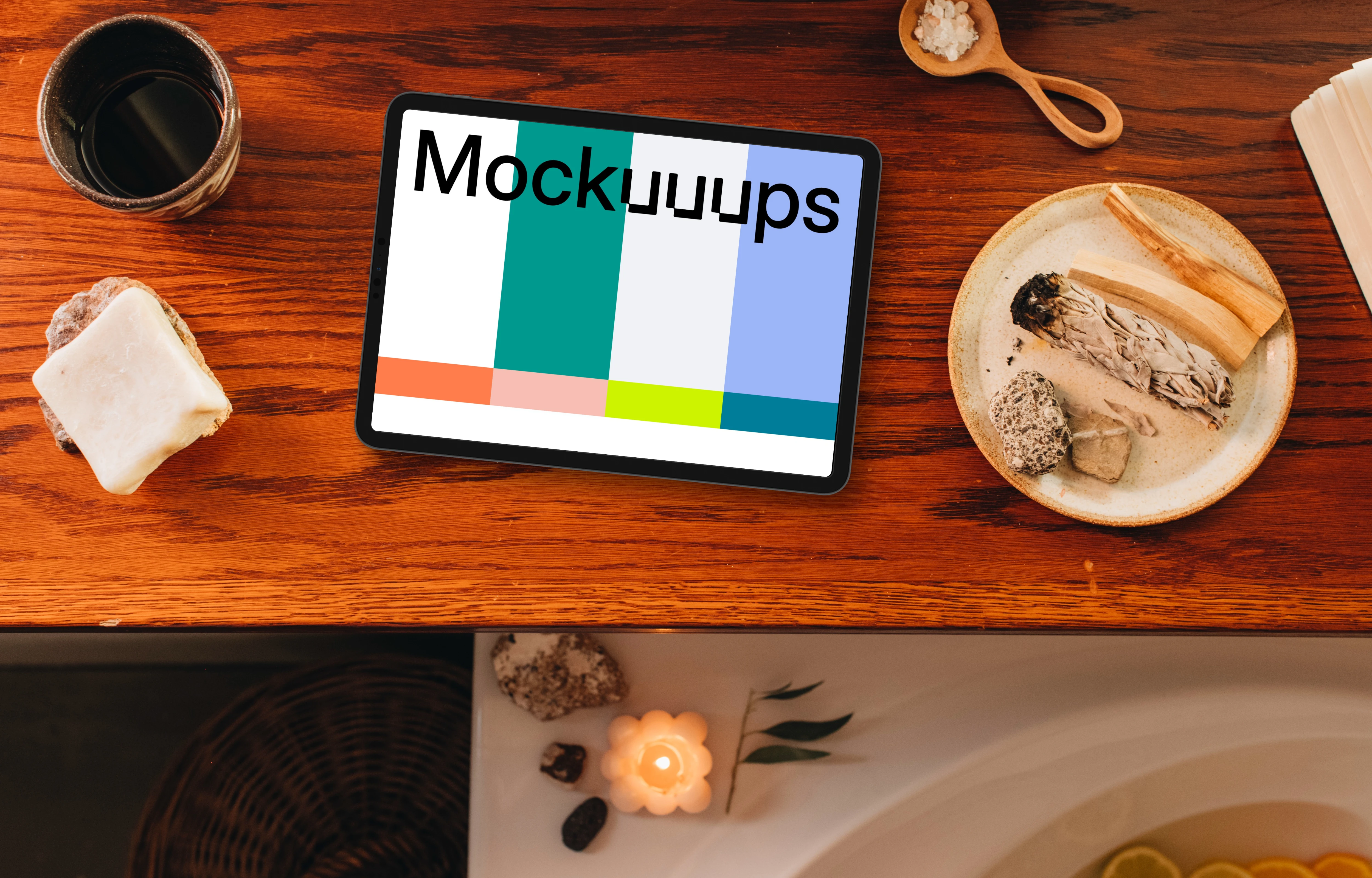 Holistic wellness iPad mockup