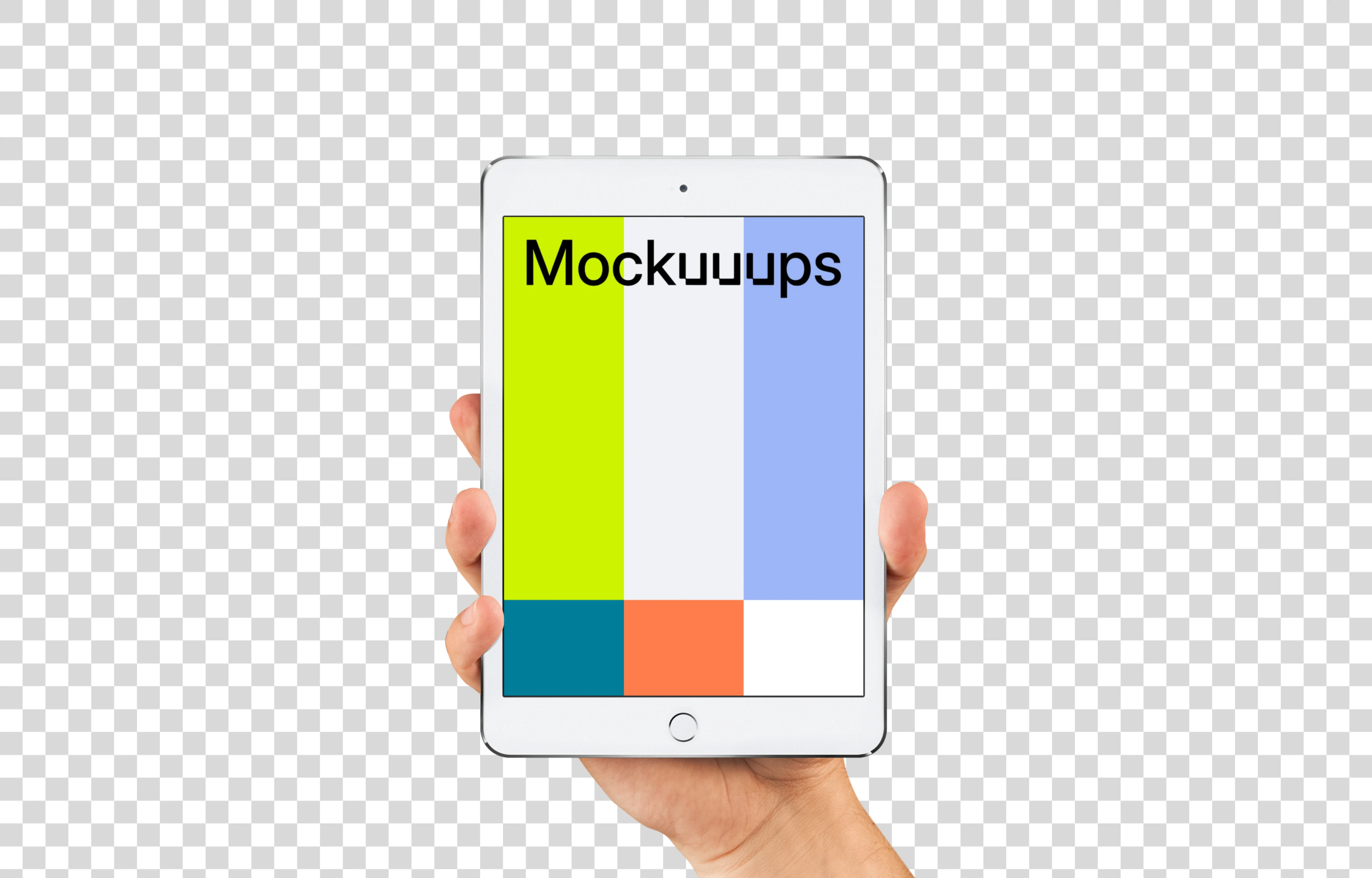 iPad mini mockup on editable background