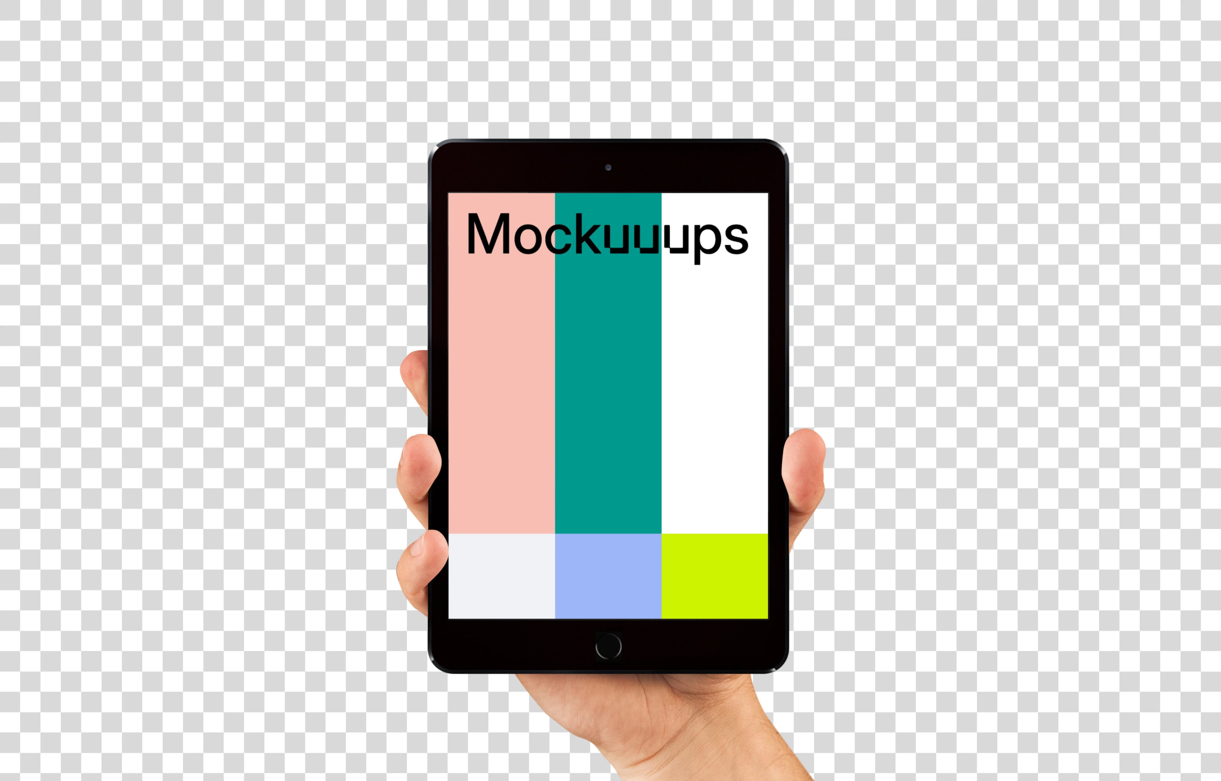 iPad mini mockup on editable background