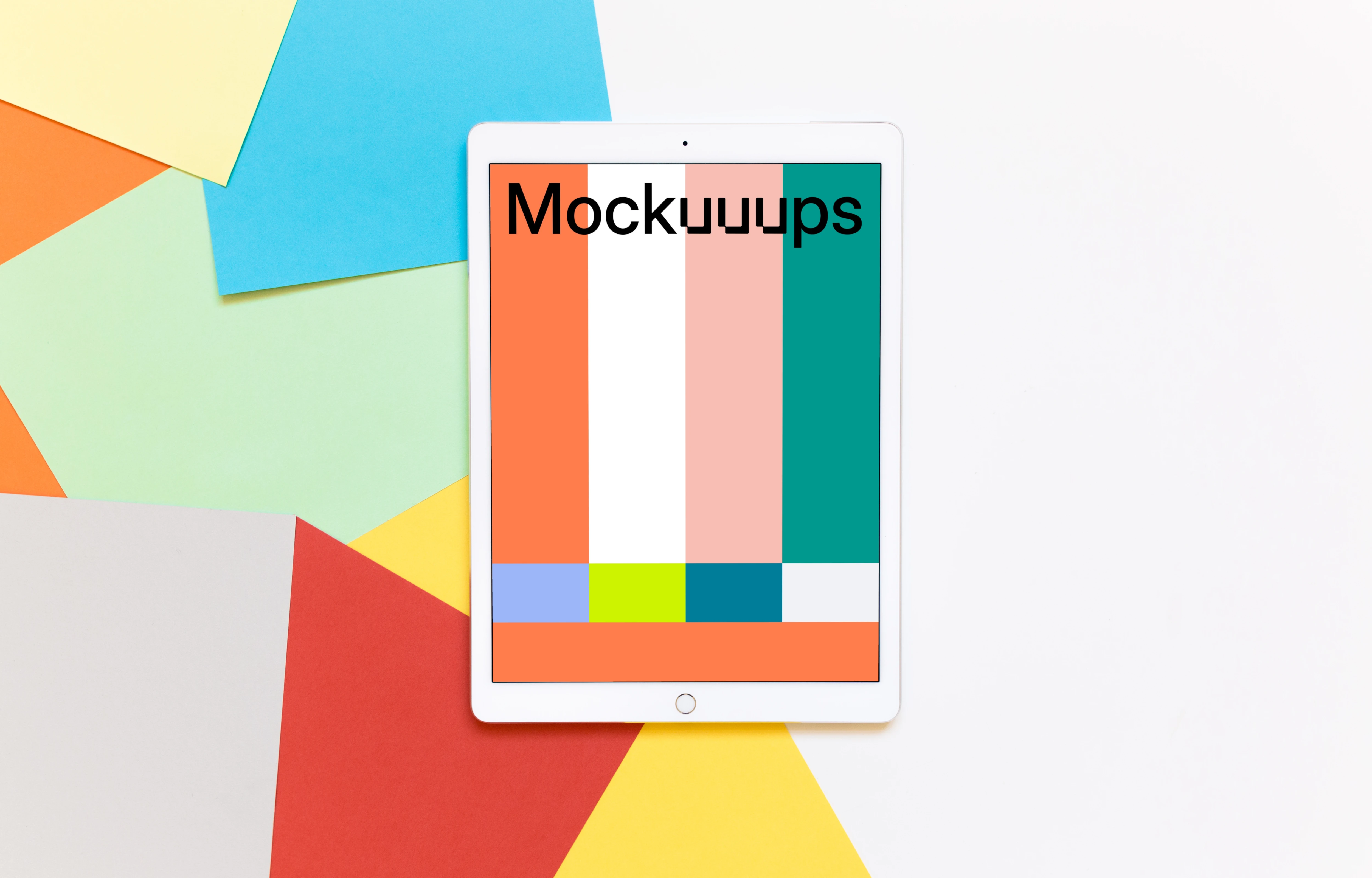 iPad Pro mockup on the bright background