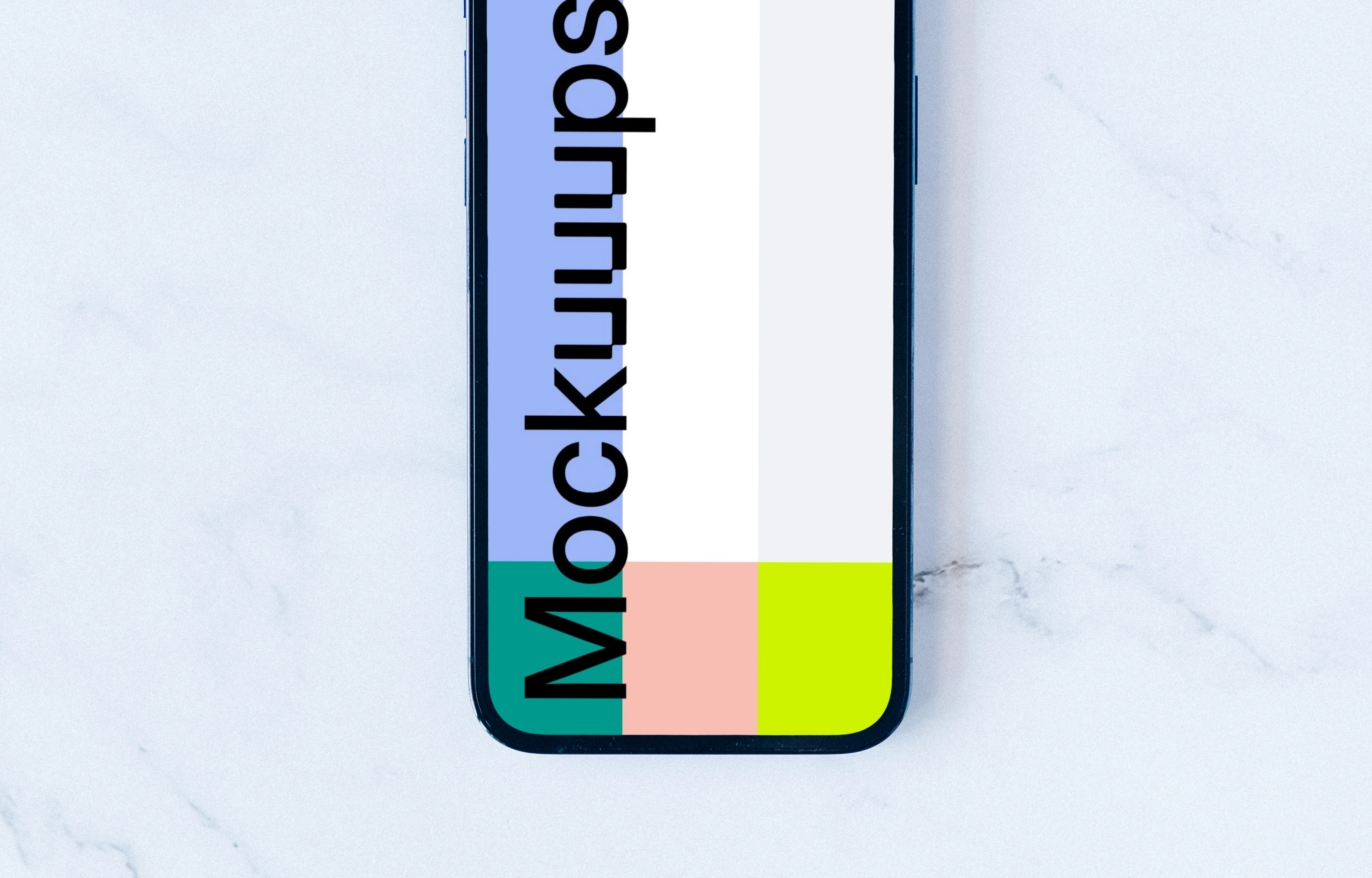 iPhone 12 Pro mockup on a white surface