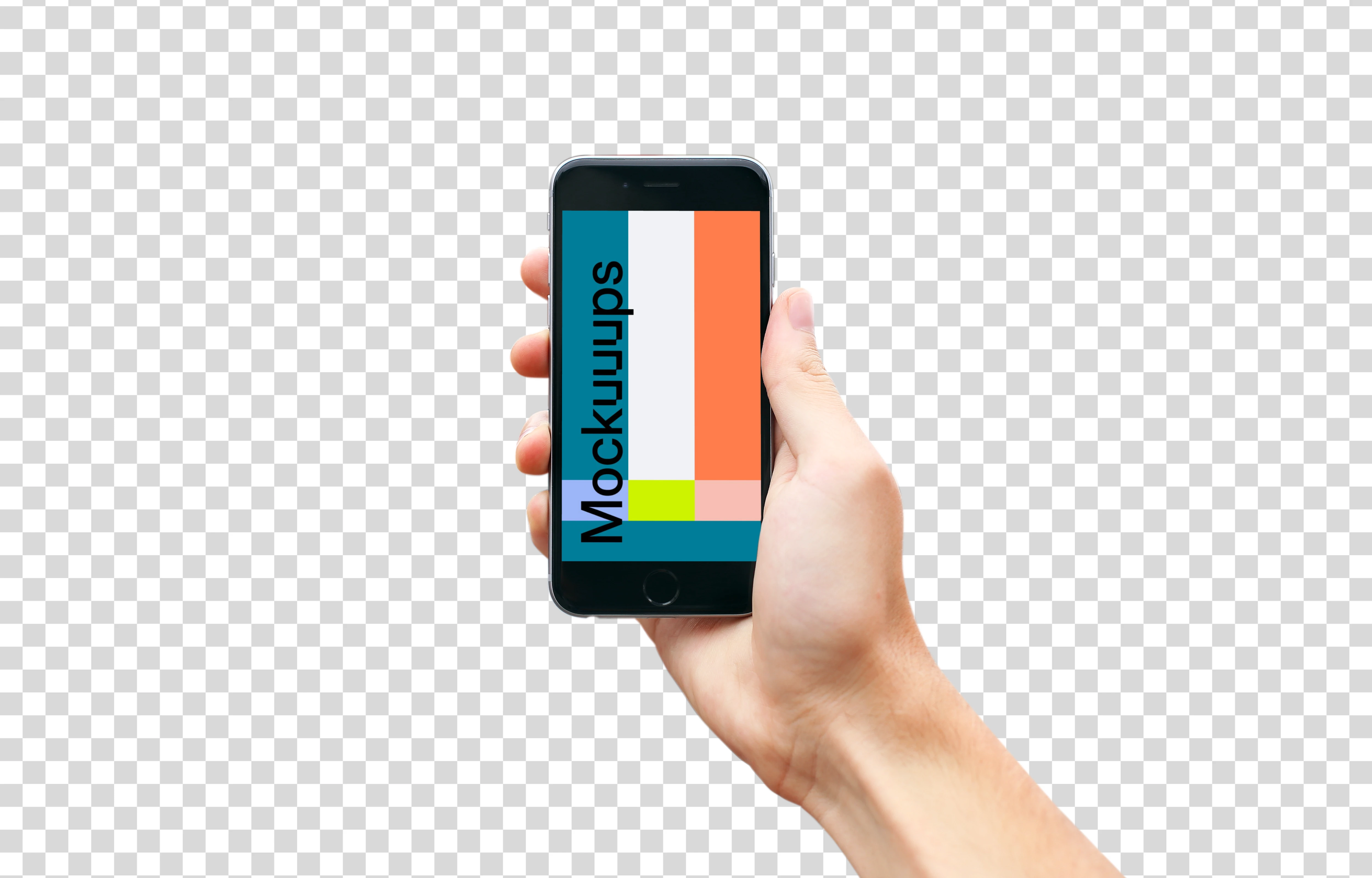 iPhone 6s mockup on custom background