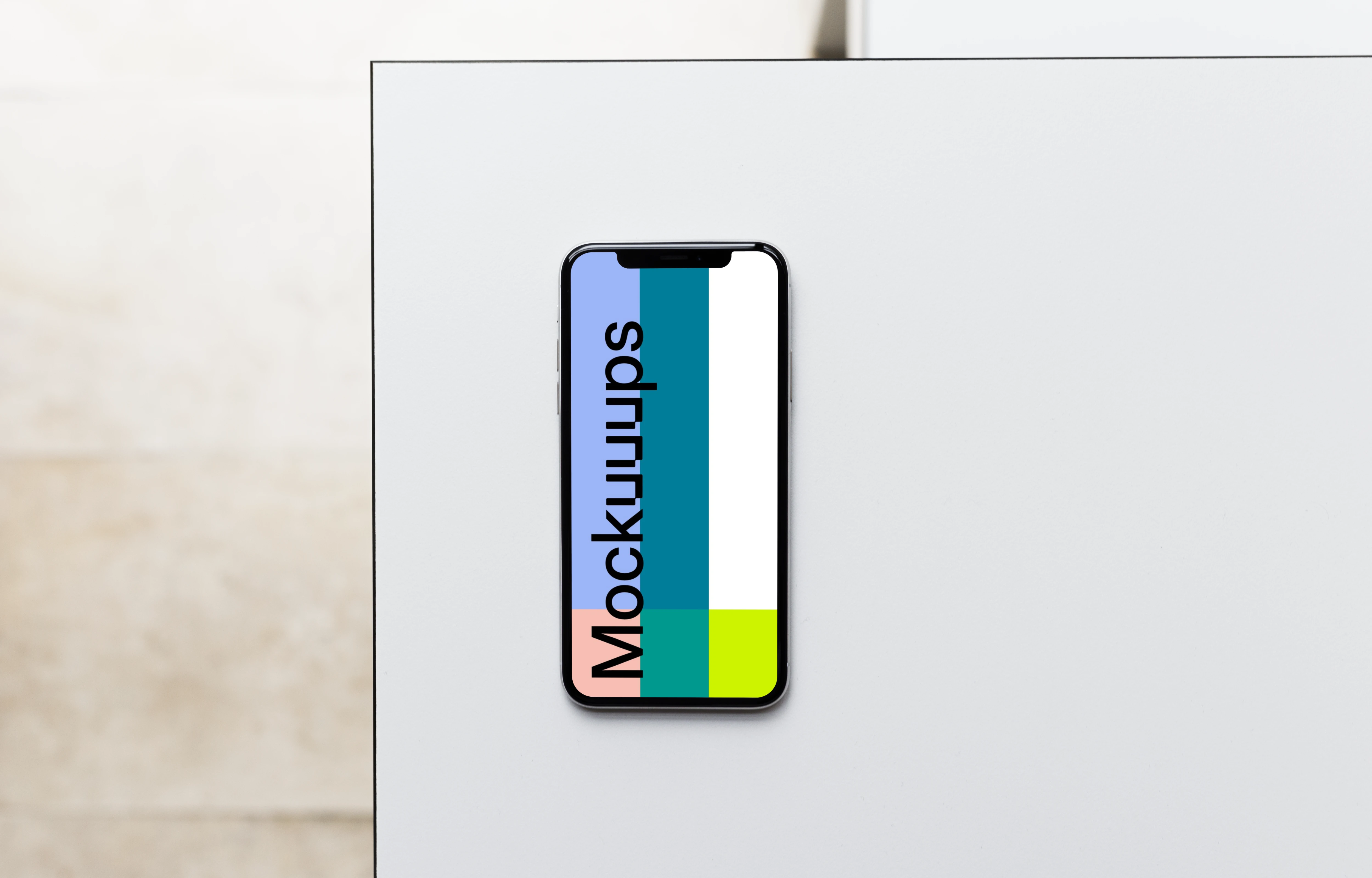 iPhone X mockup on the table