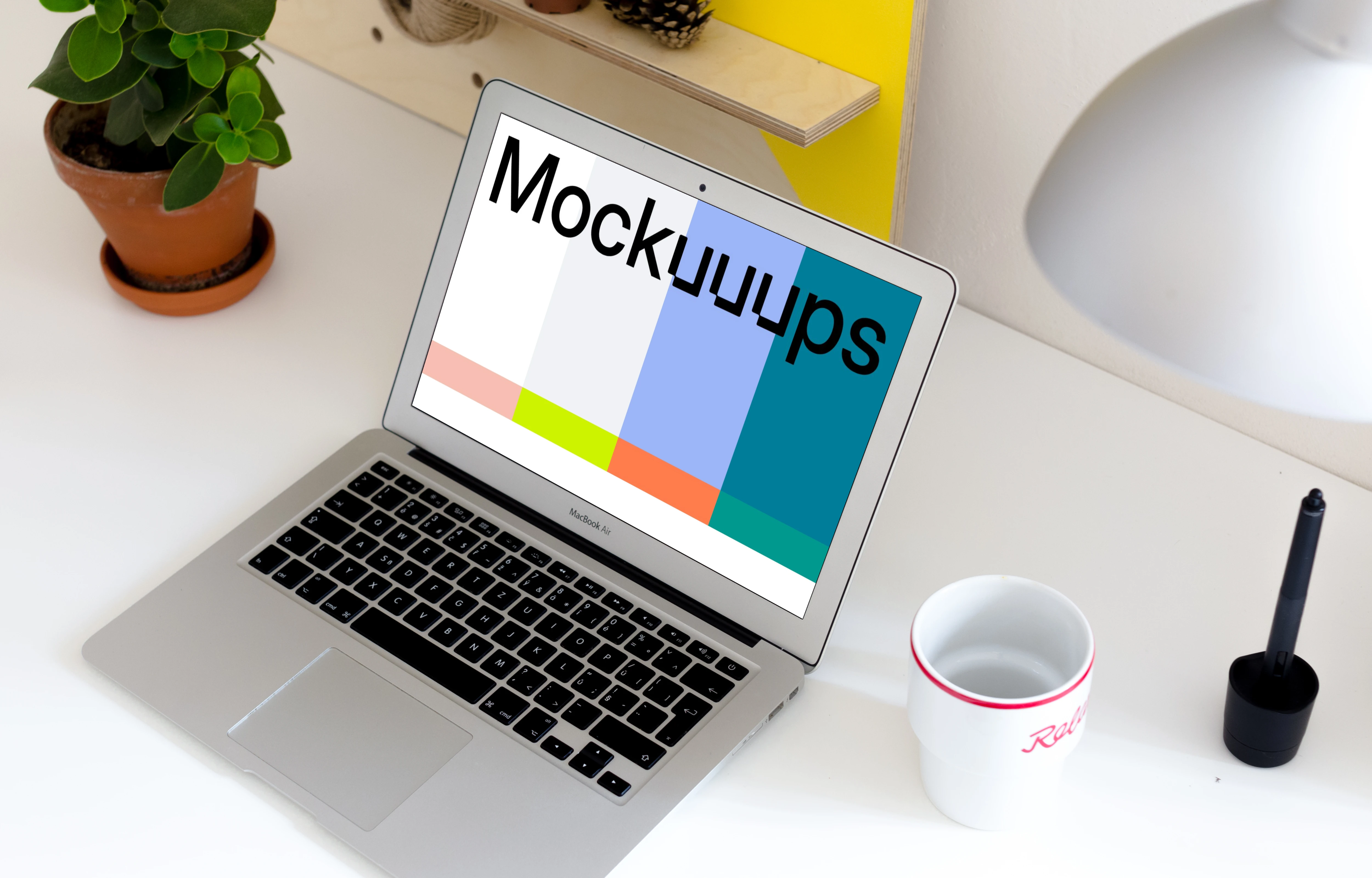 MacBook Air mockup (Angle View)