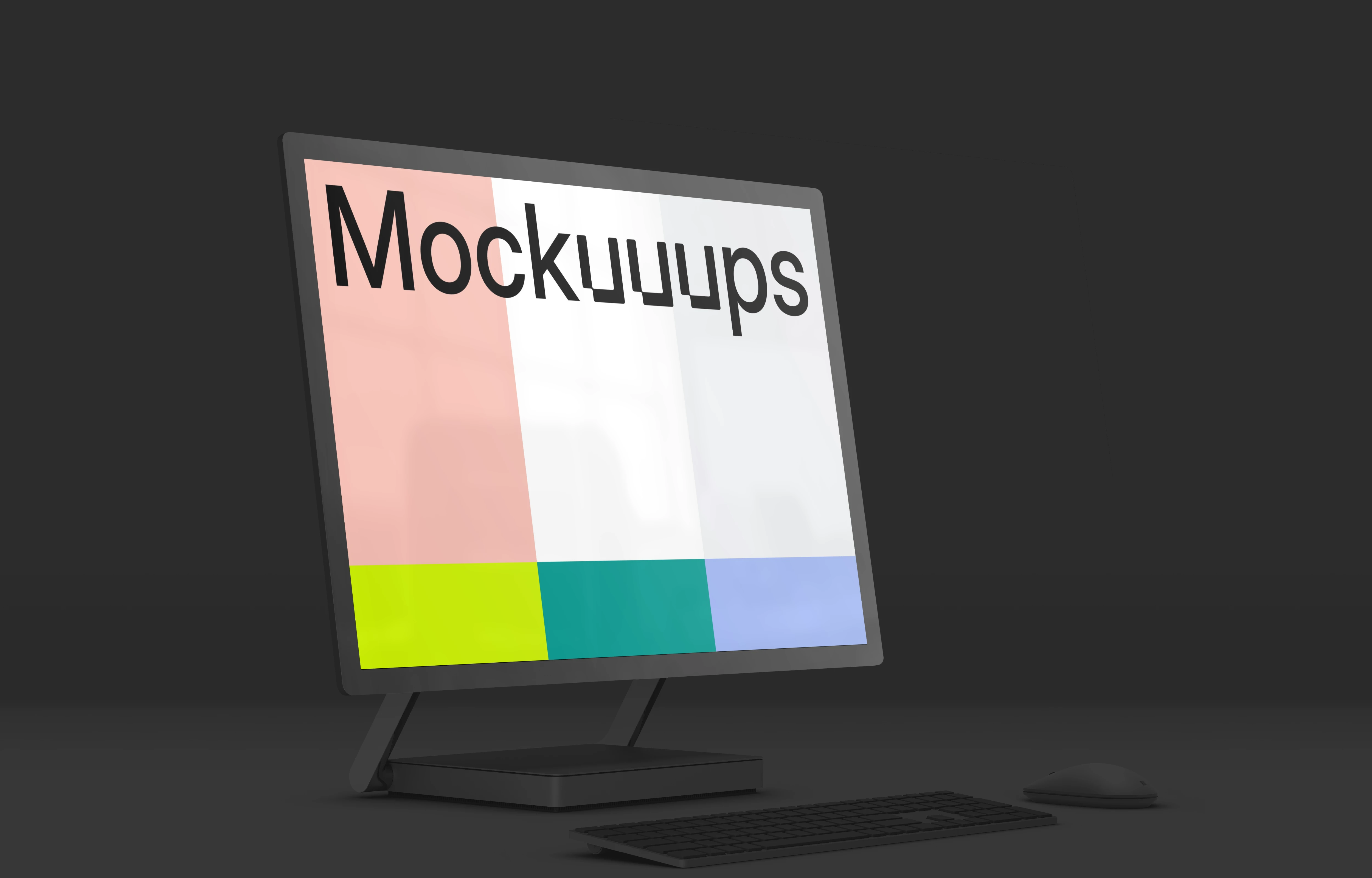 Microsoft Surface Studio 2 Mockup (Perspective Left - Dark)