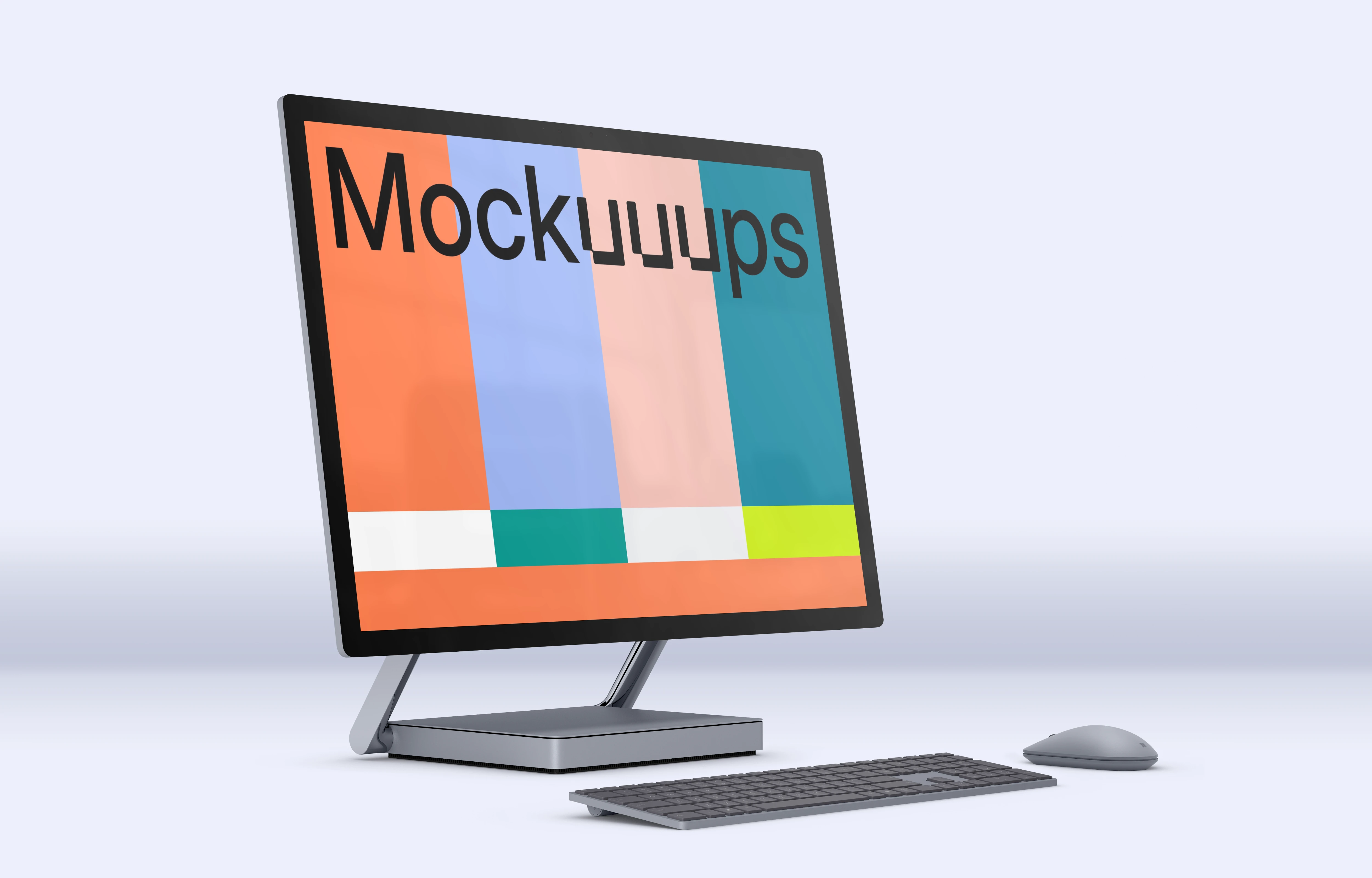 Microsoft Surface Studio 2 Mockup (Perspective Left - Light)