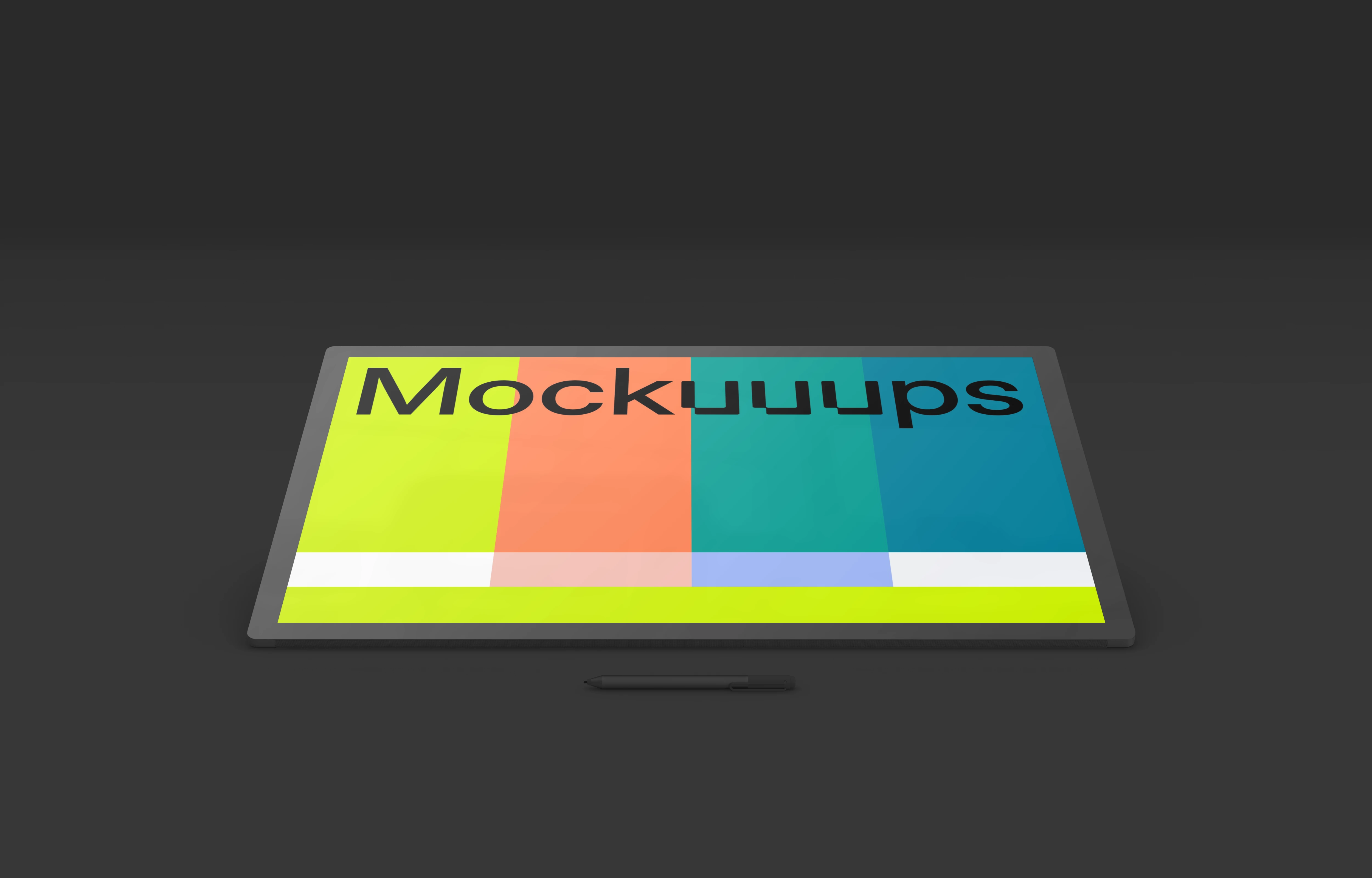 Microsoft Surface Studio 2 Mockup (Tablet - Dark)