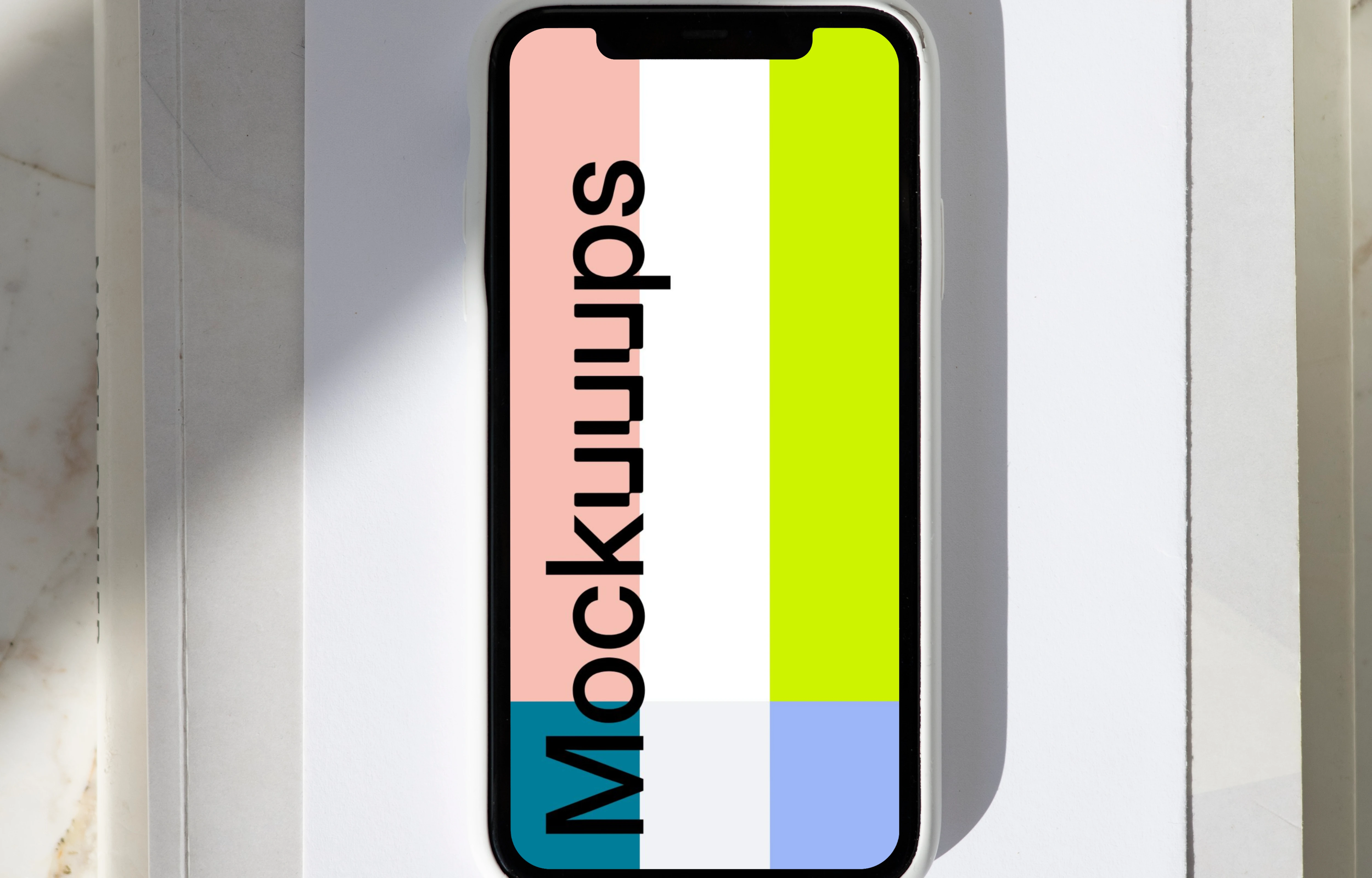 Minimal iPhone 12 mockup with a shadow