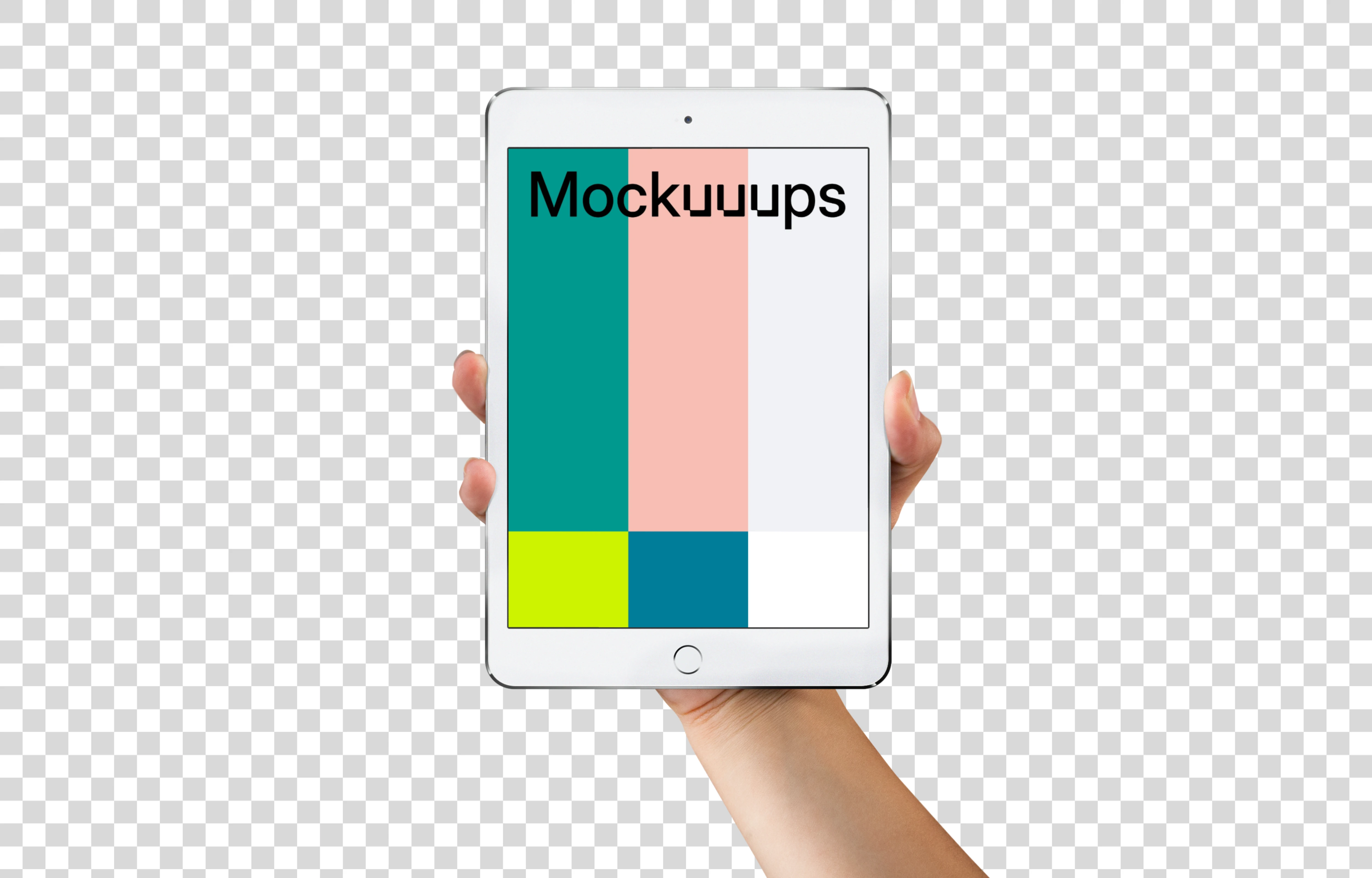 iPad mini mockup on editable background