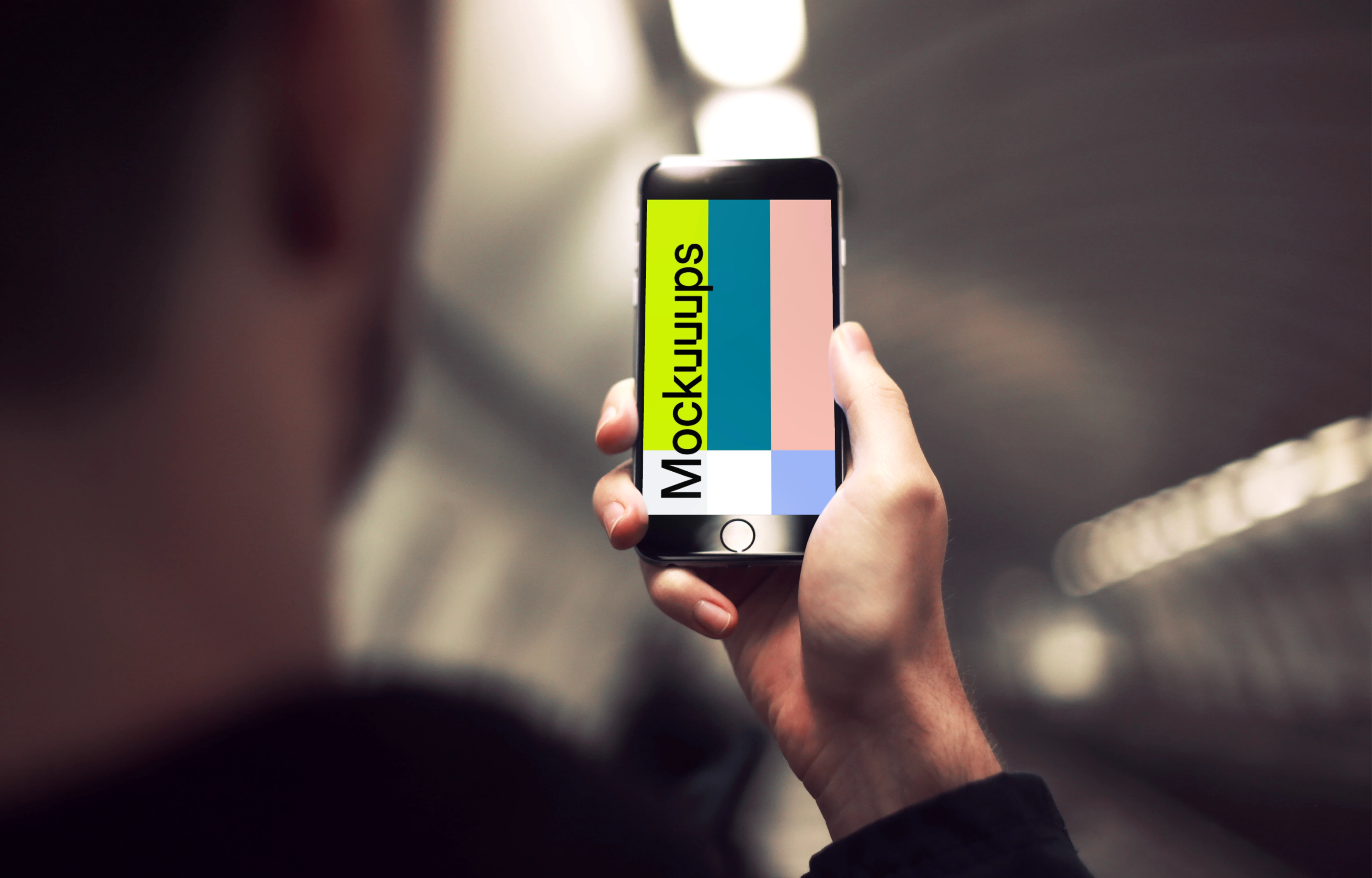 iPhone 6s mockup in the underground