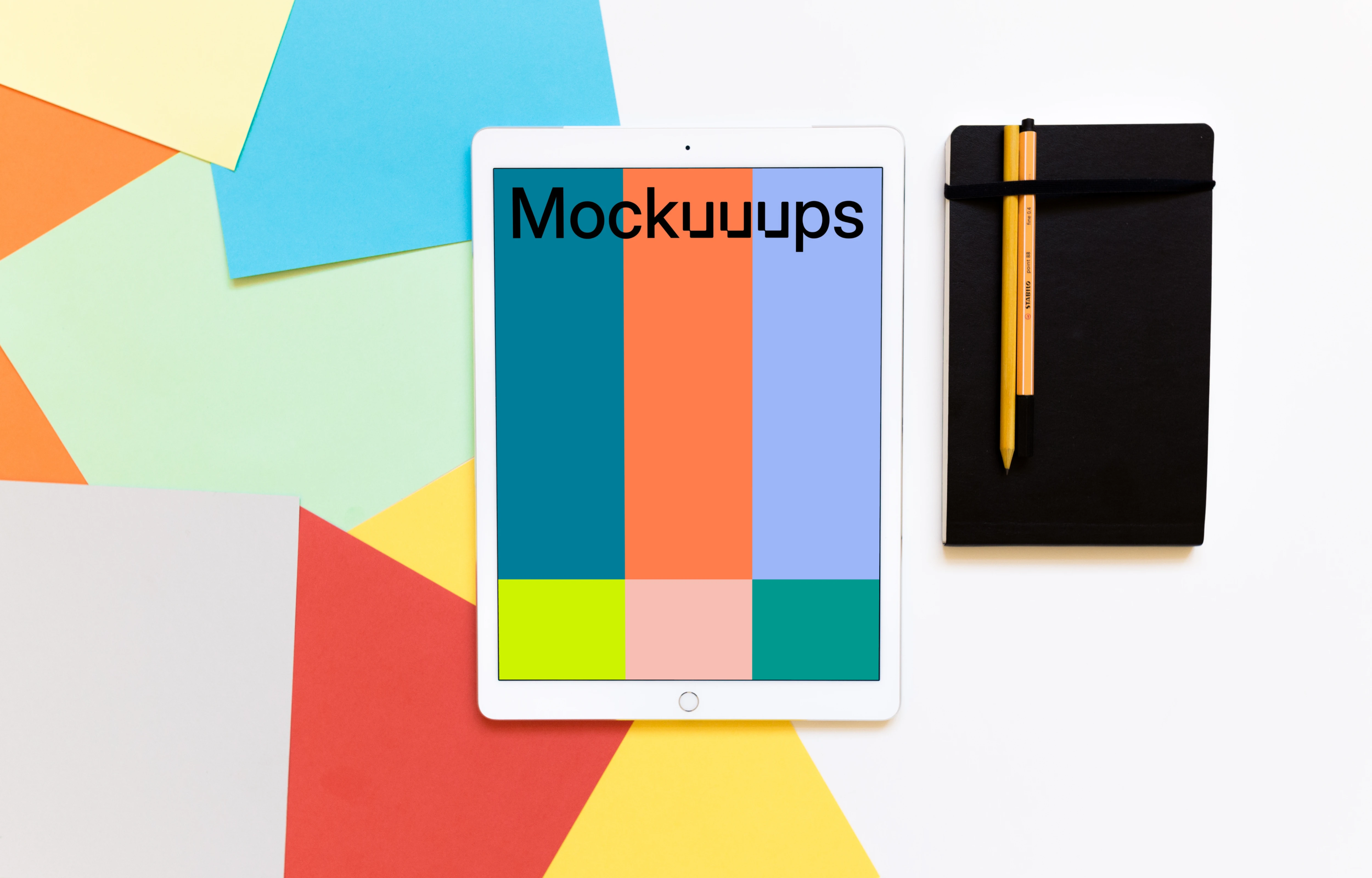 Notes next to the iPad Pro mockup