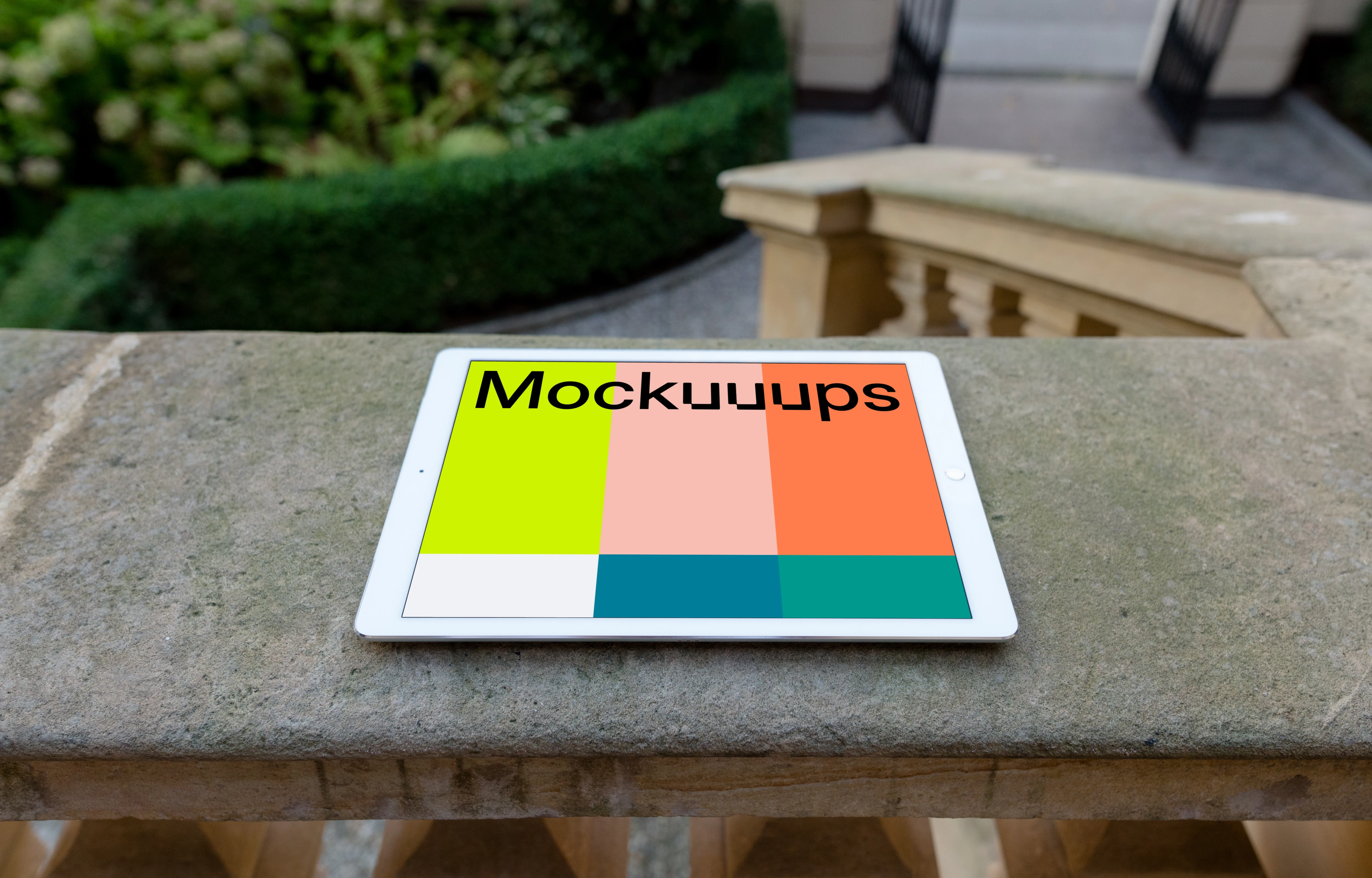 Perspective mockup of iPad Pro (Landscape)