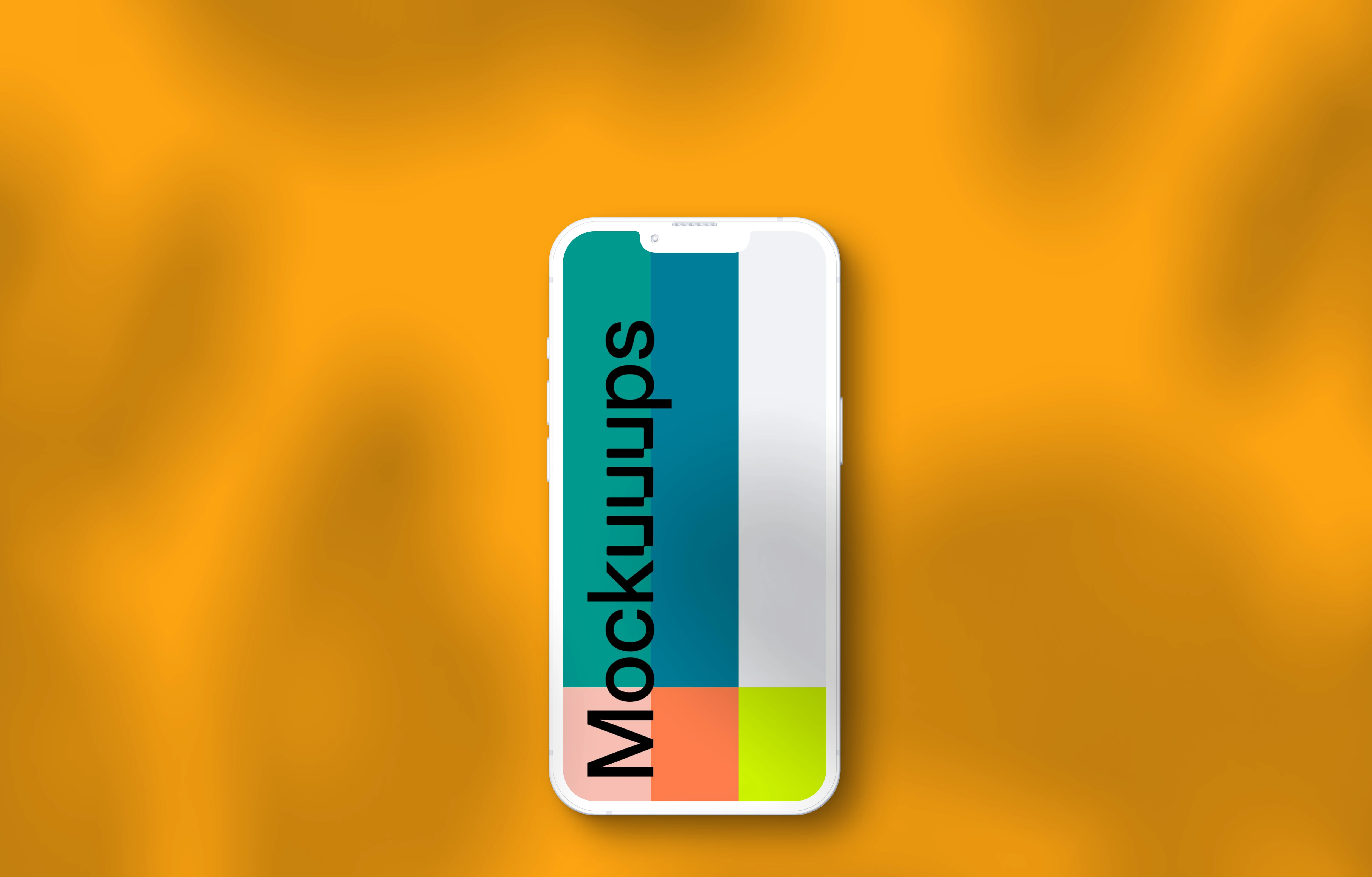 Clay mockup on the colorful background