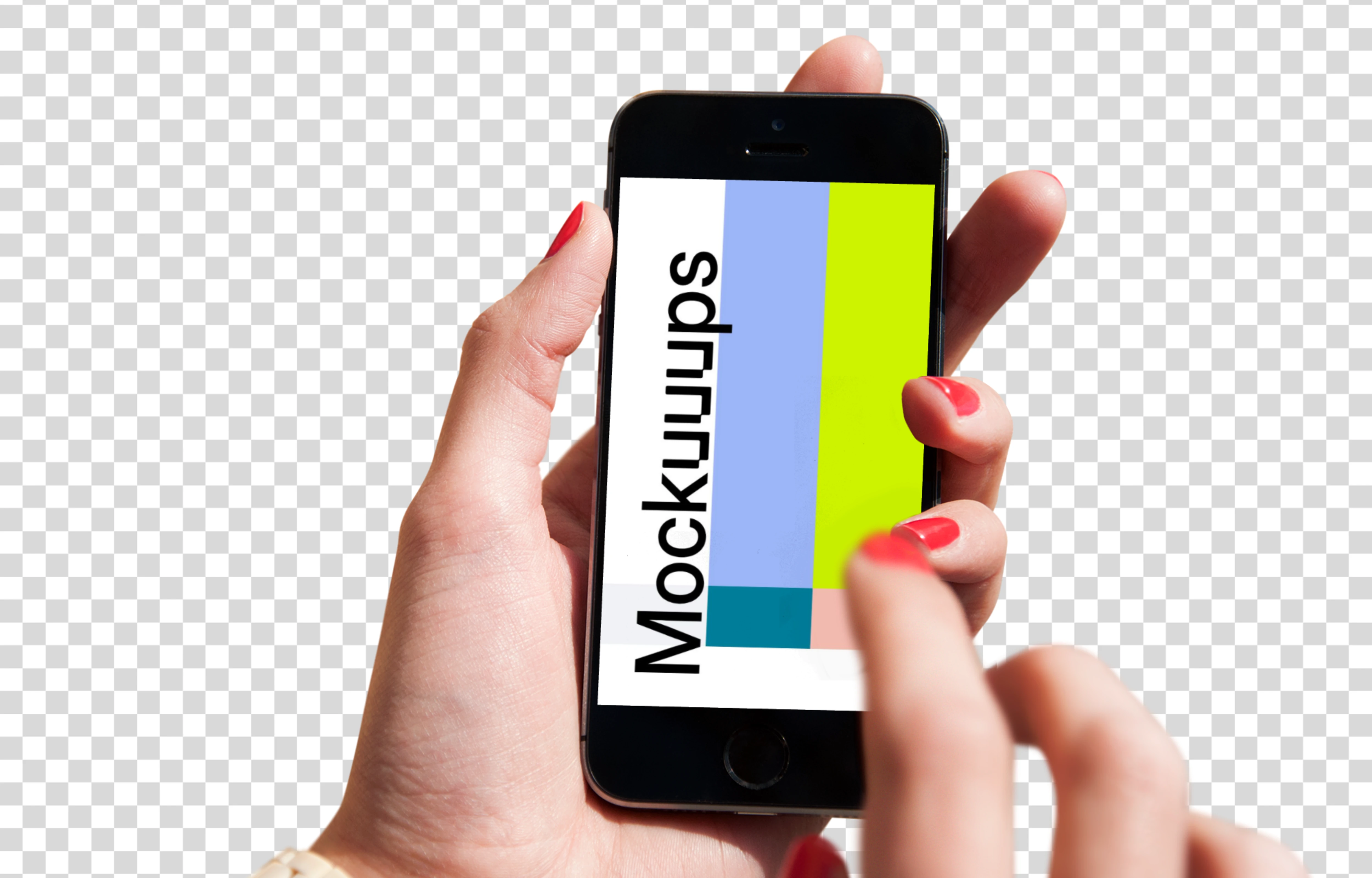 Pointing on iPhone SE mockup