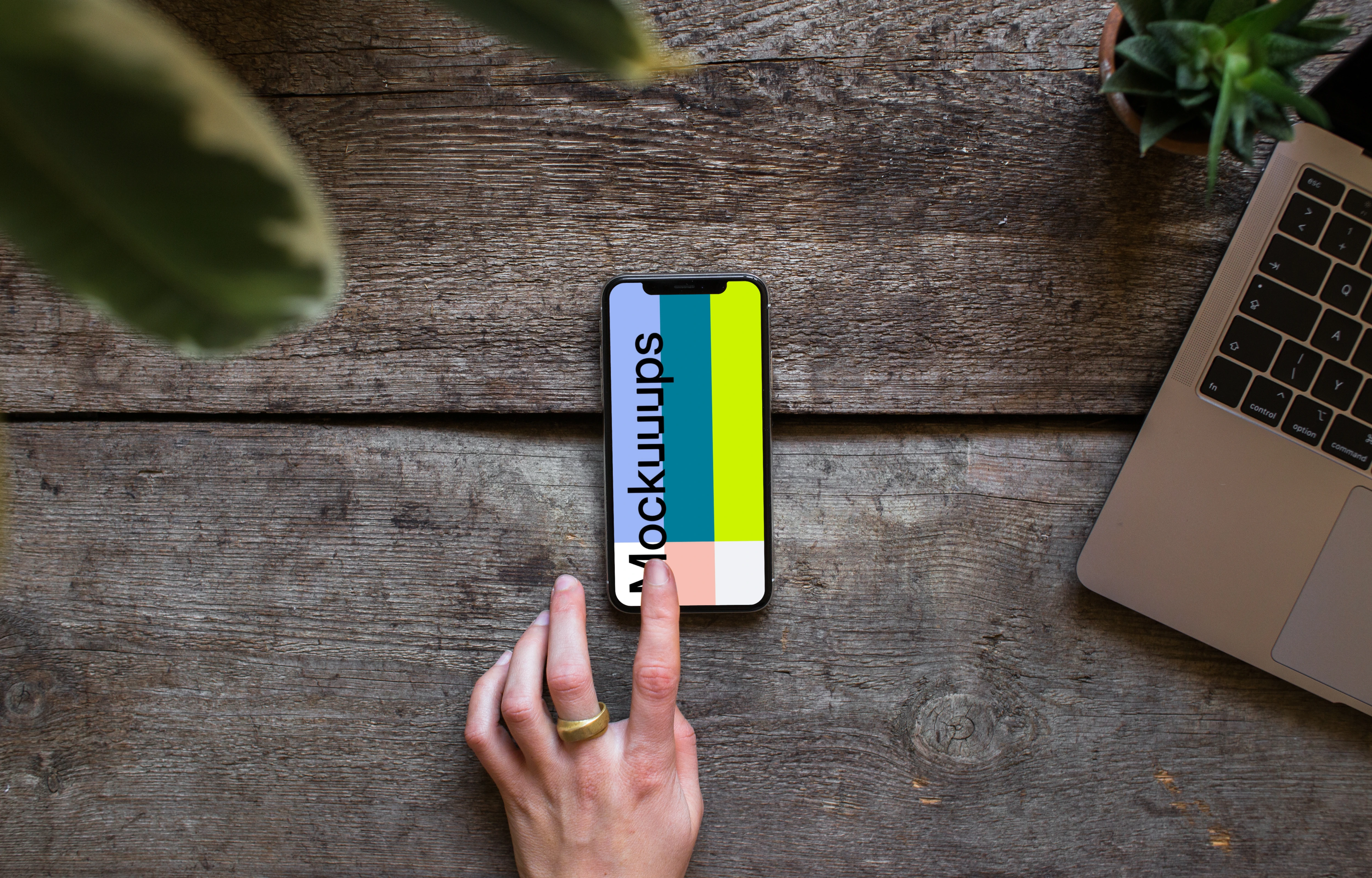 Pointing on iPhone XS mockup