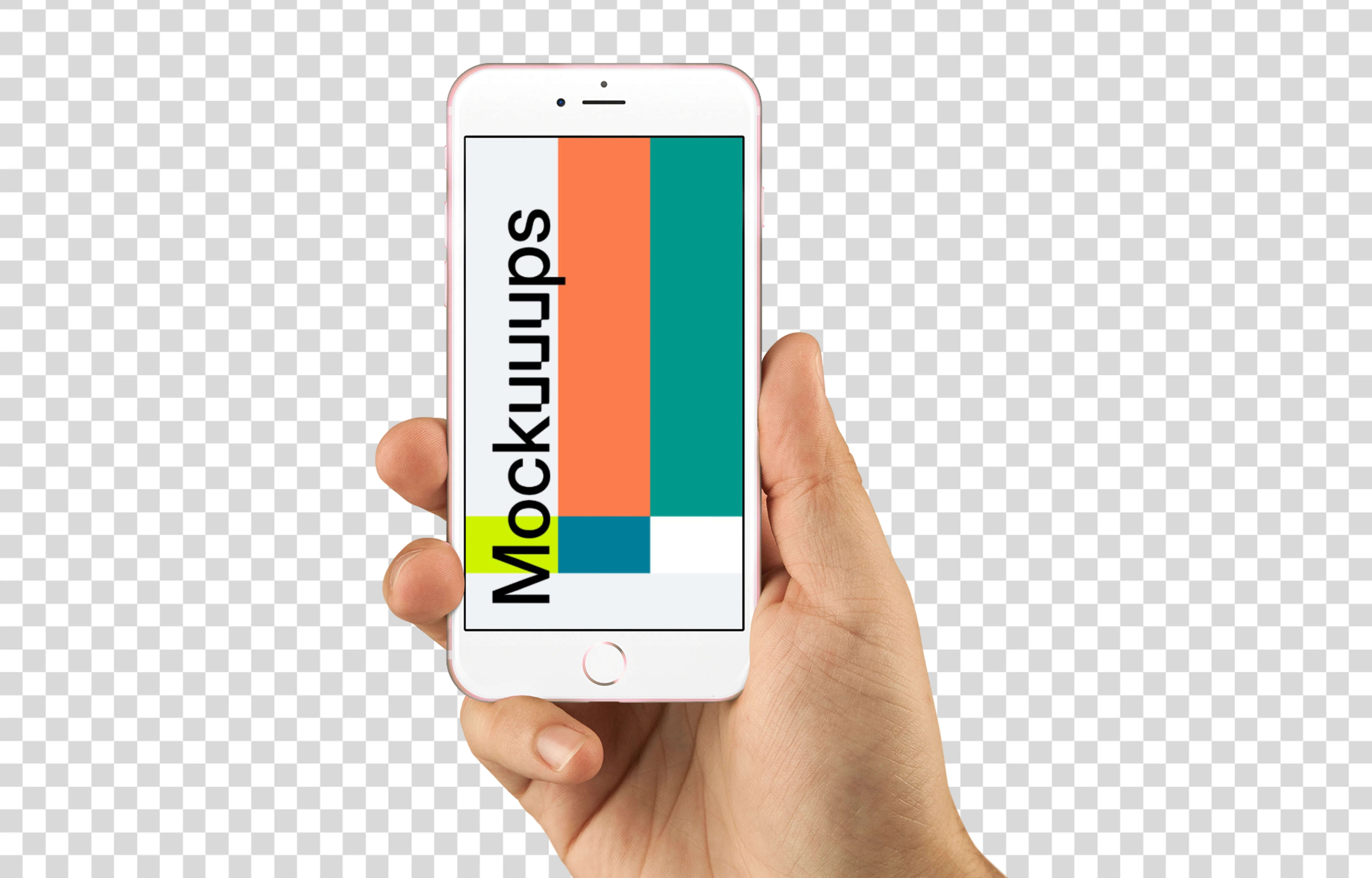 Rose Gold iPhone 6s mockup on editable background