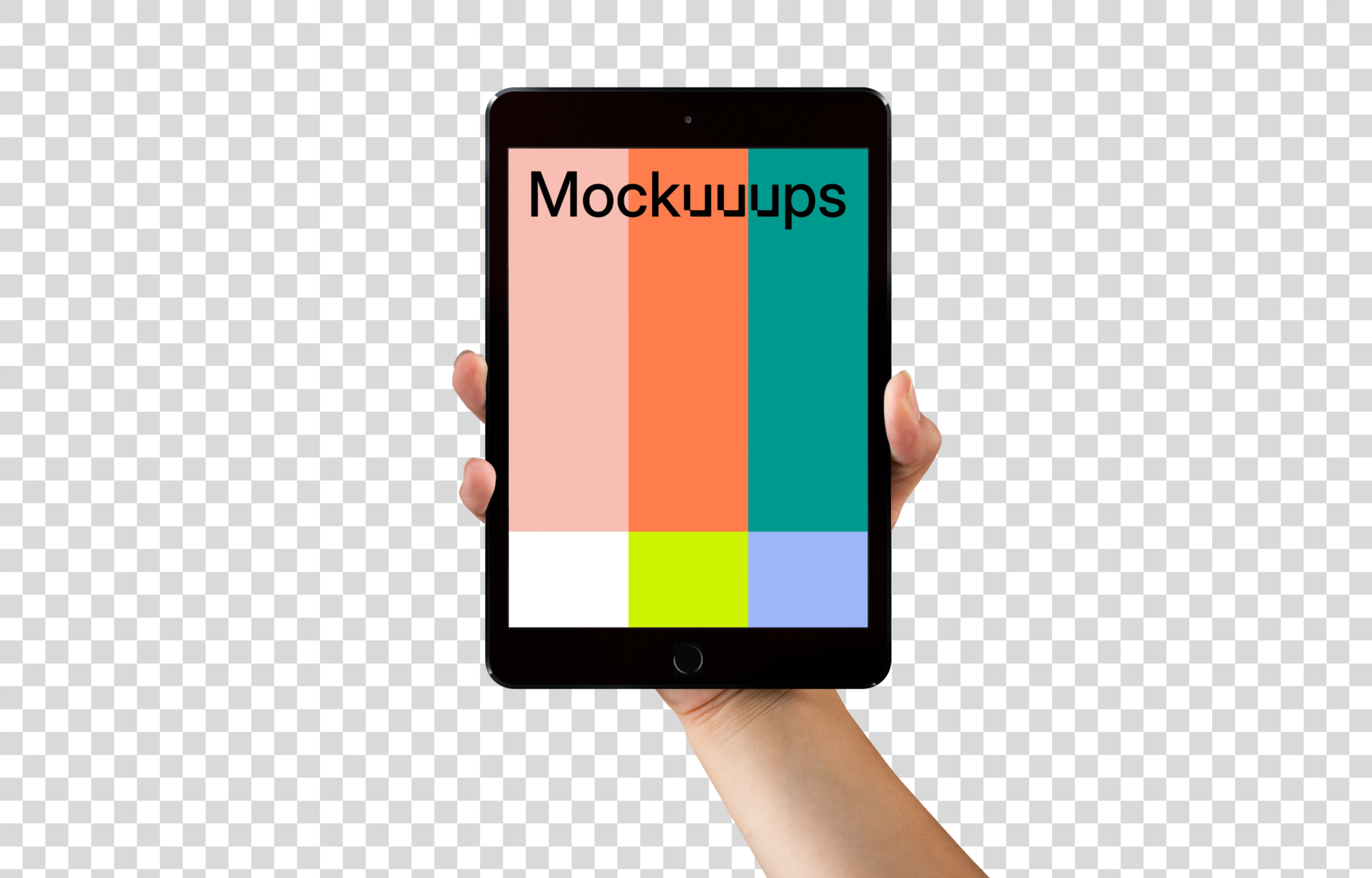 iPad mini mockup on editable background