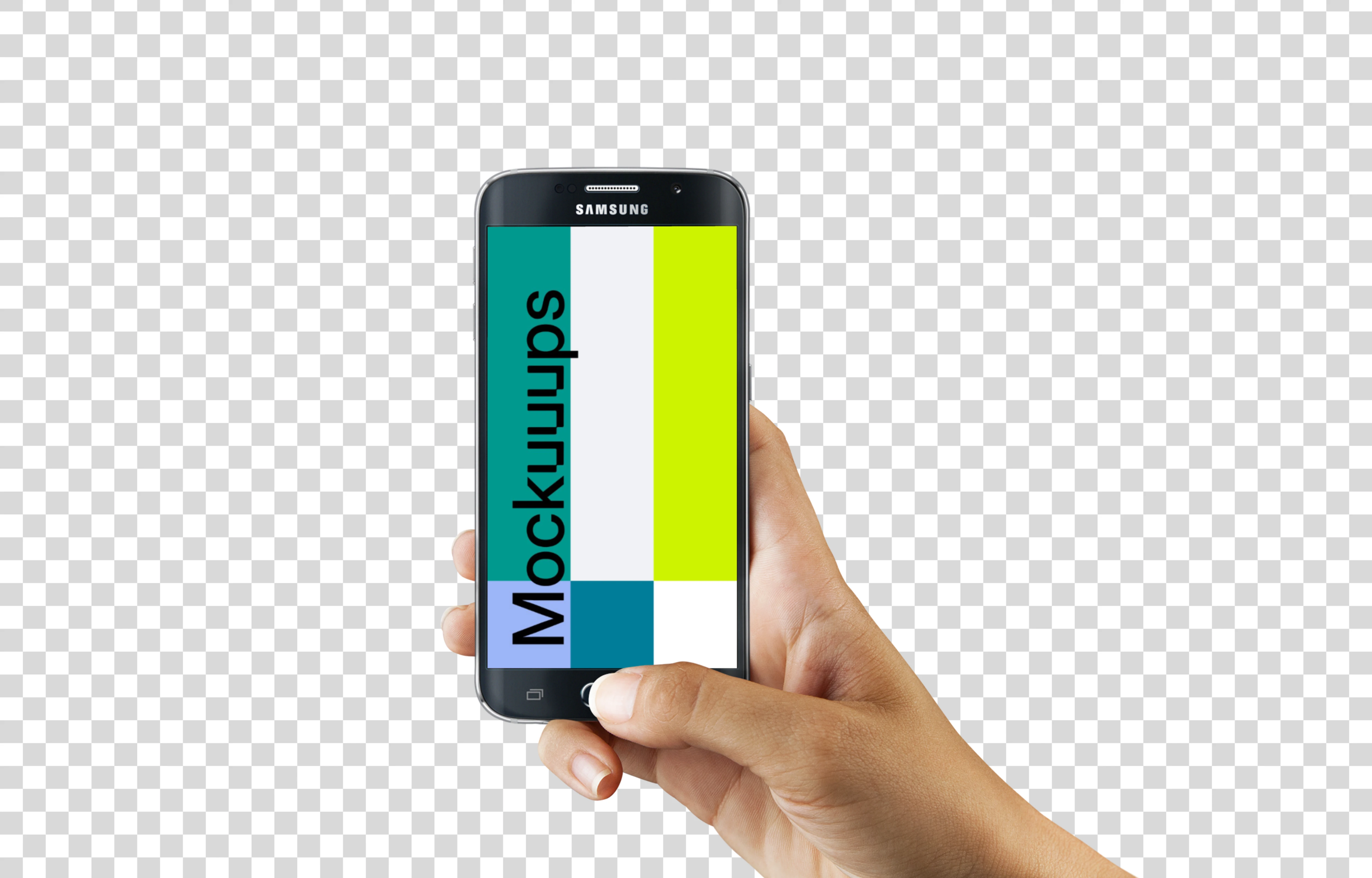 Samsung Galaxy S6 Black mockup on editable background