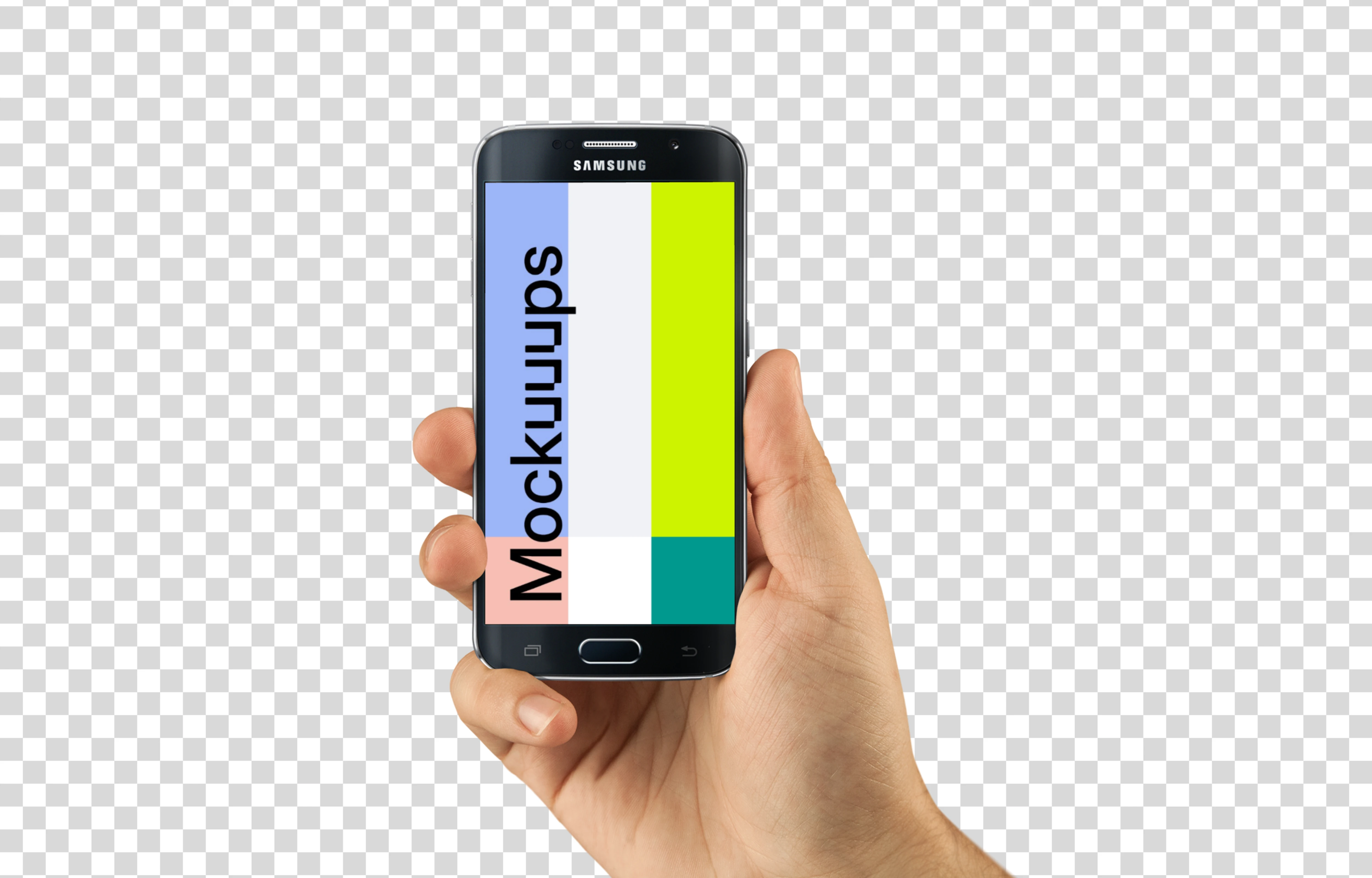 Samsung Galaxy S6 Black mockup on editable background