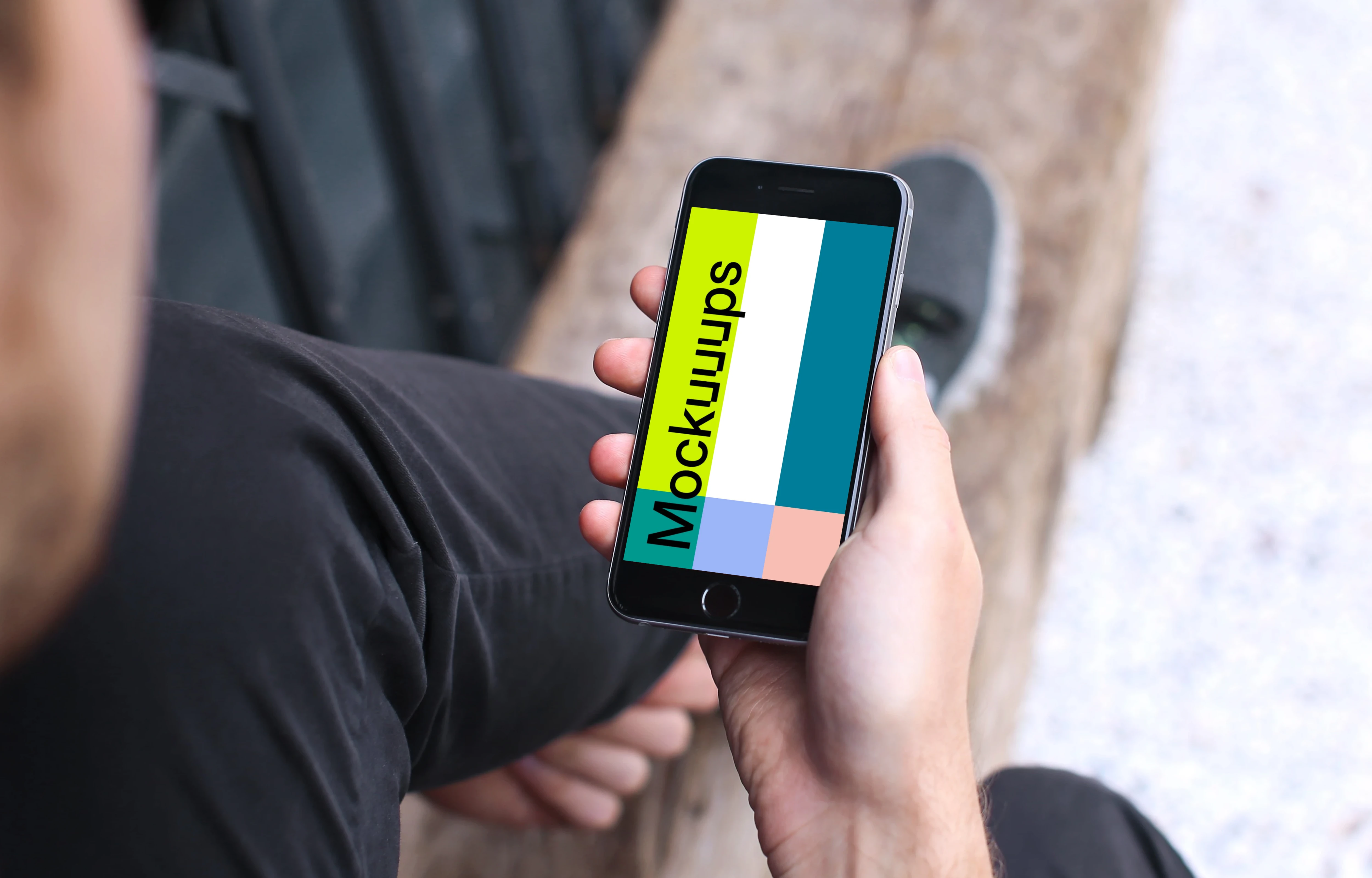 Sitting and reading on iPhone 6s mockup