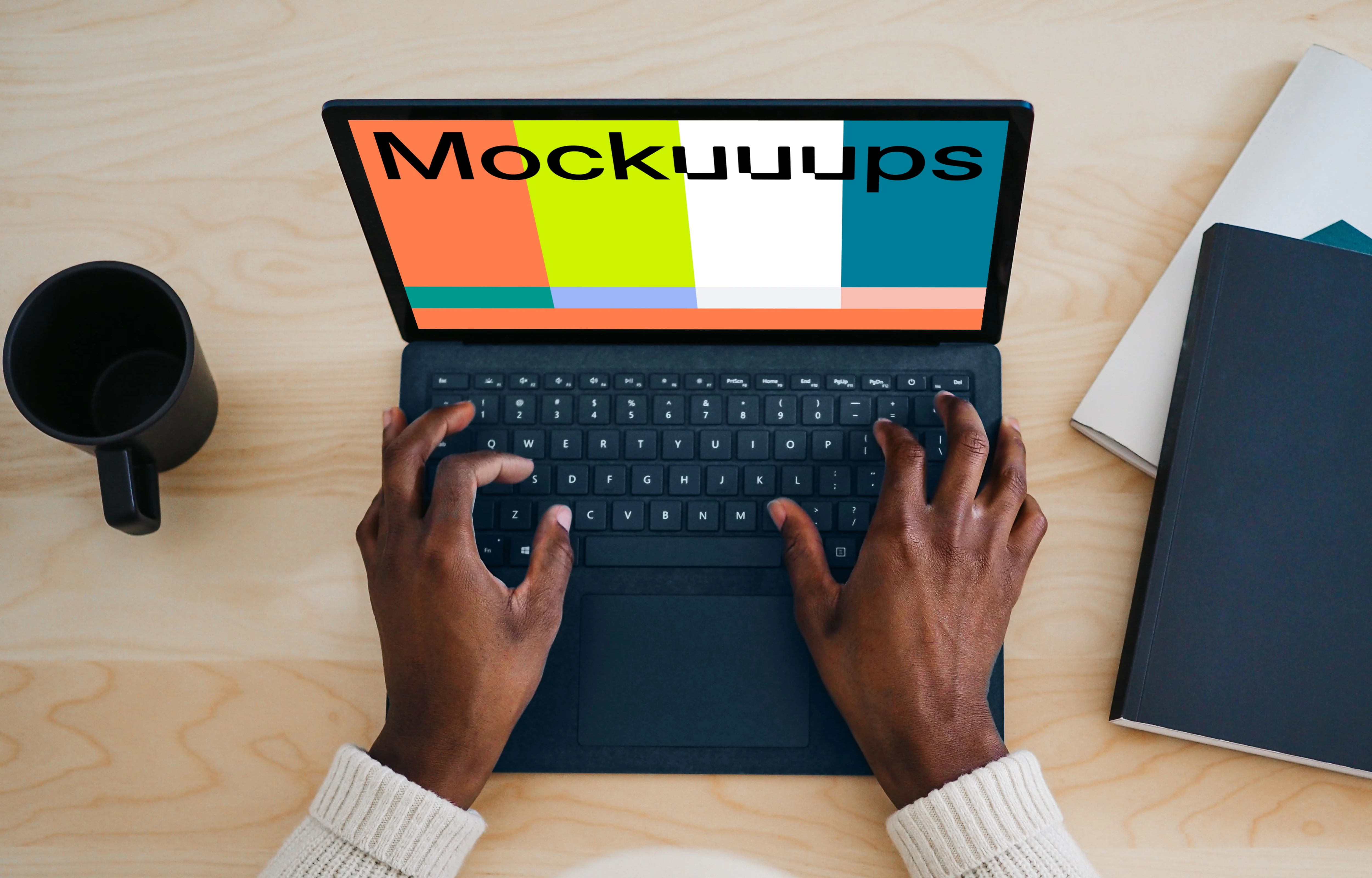 Top view of the Microsoft Surface Laptop mockup