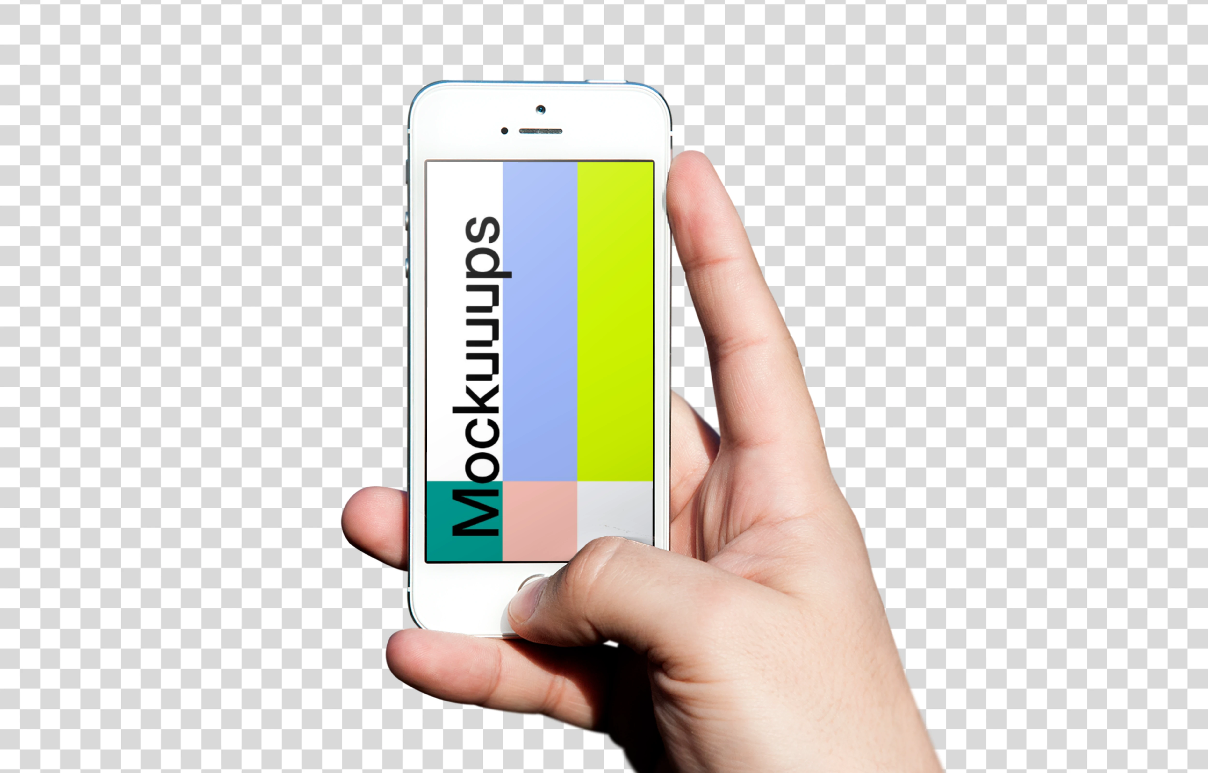 Touching home button on iPhone SE mockup