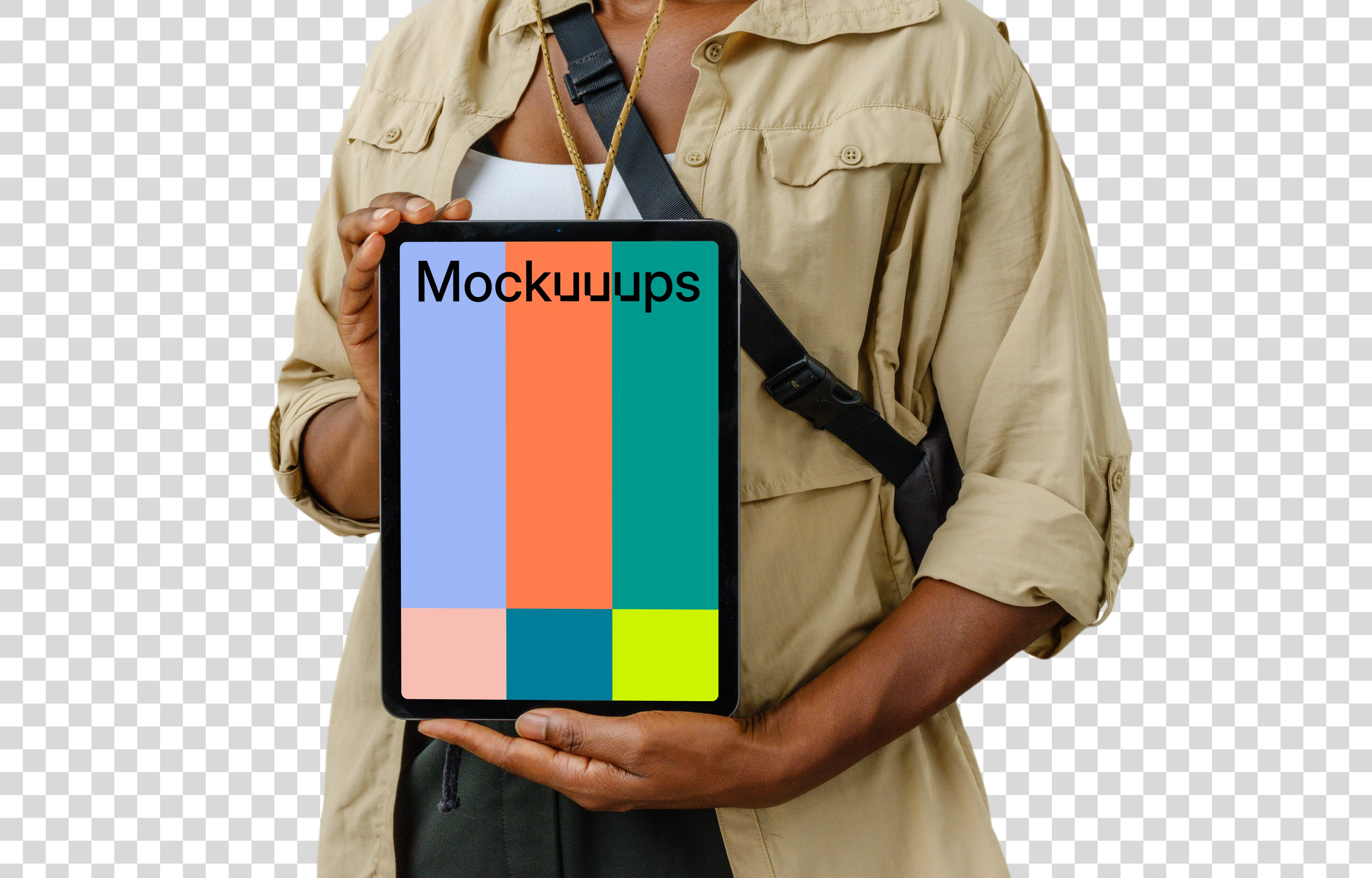 Tourist styled iPad mockup