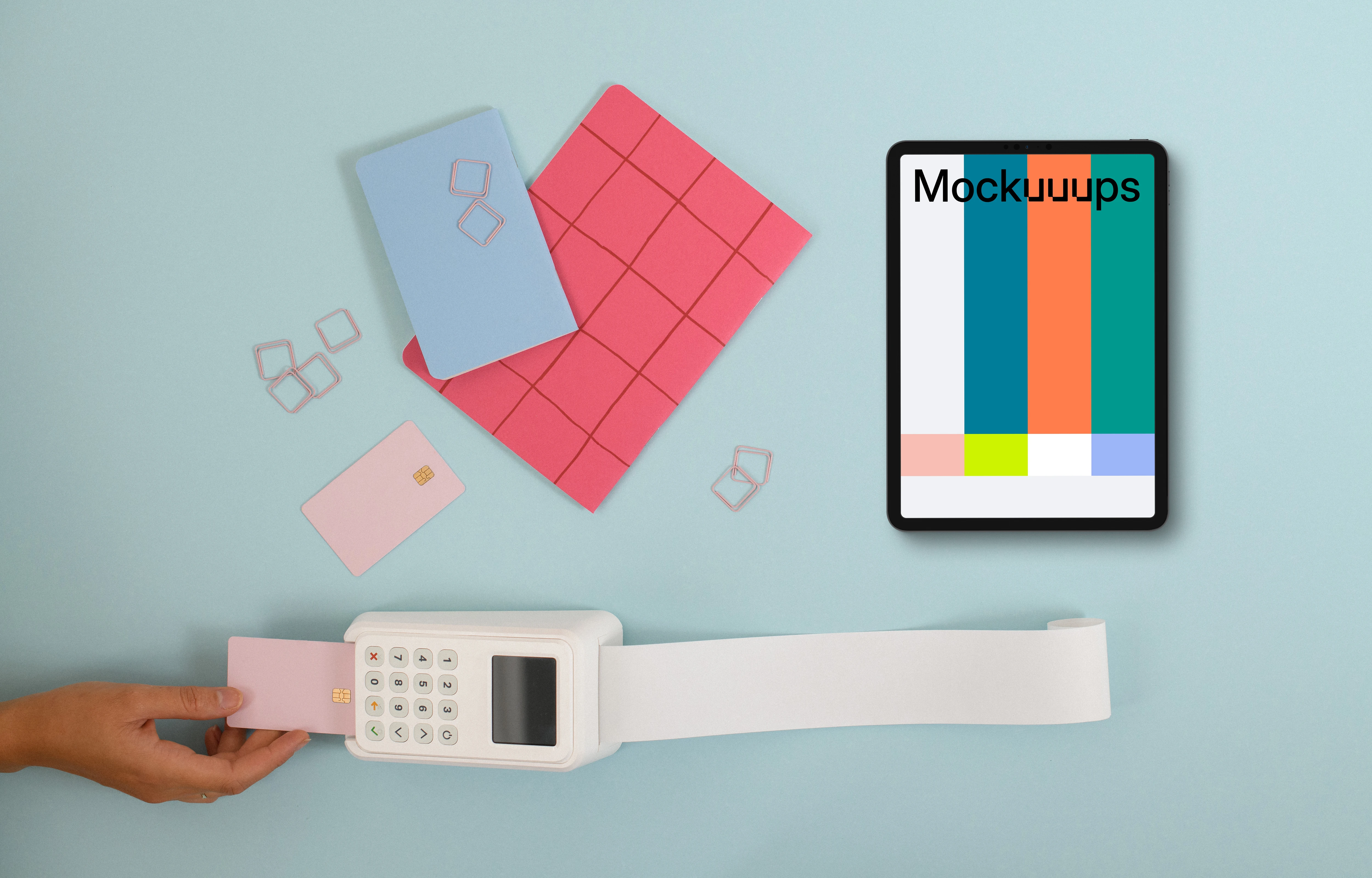 User-Friendly card payment and an iPad mockup