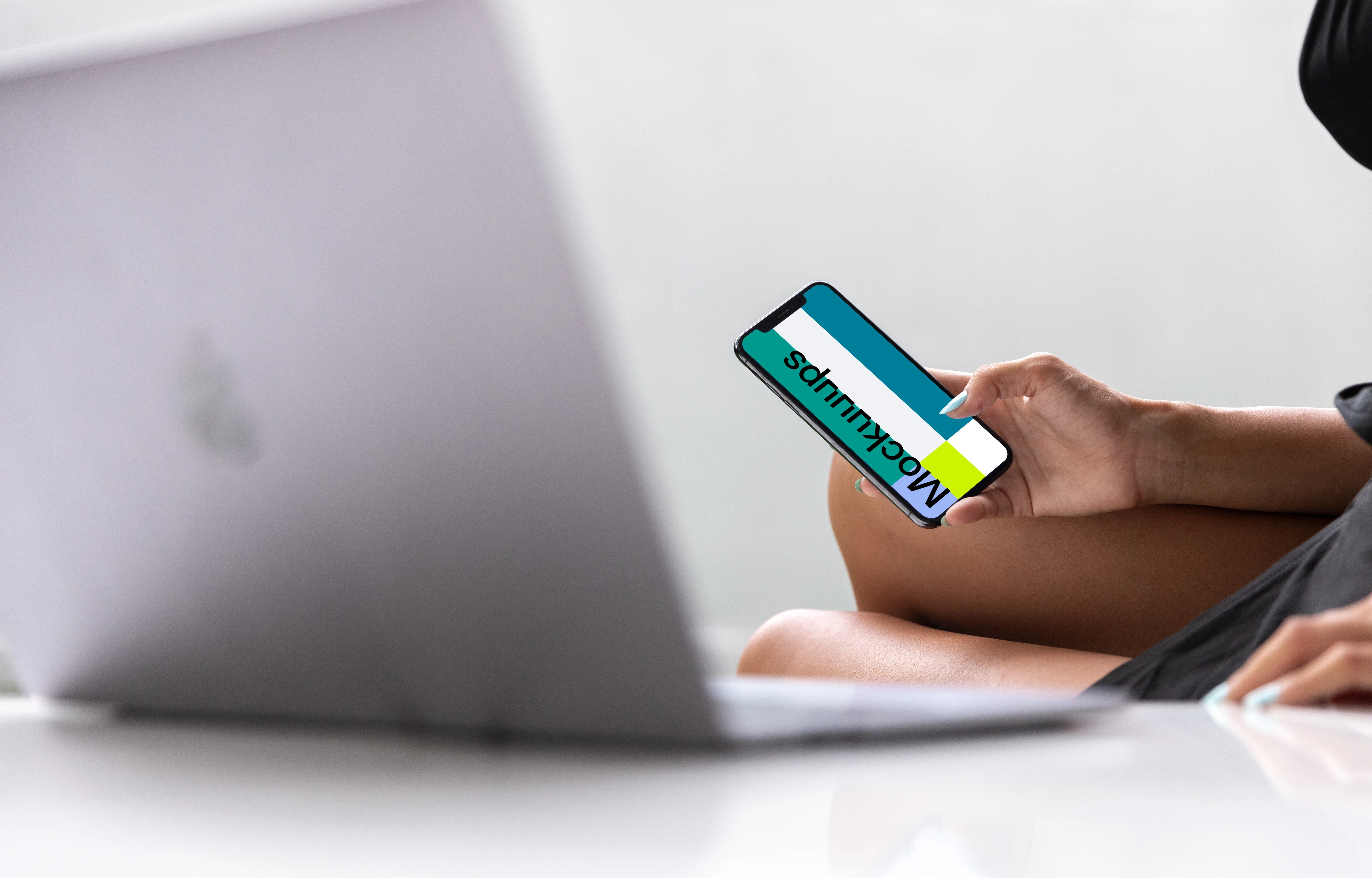 User scrolling through iPhone mockup