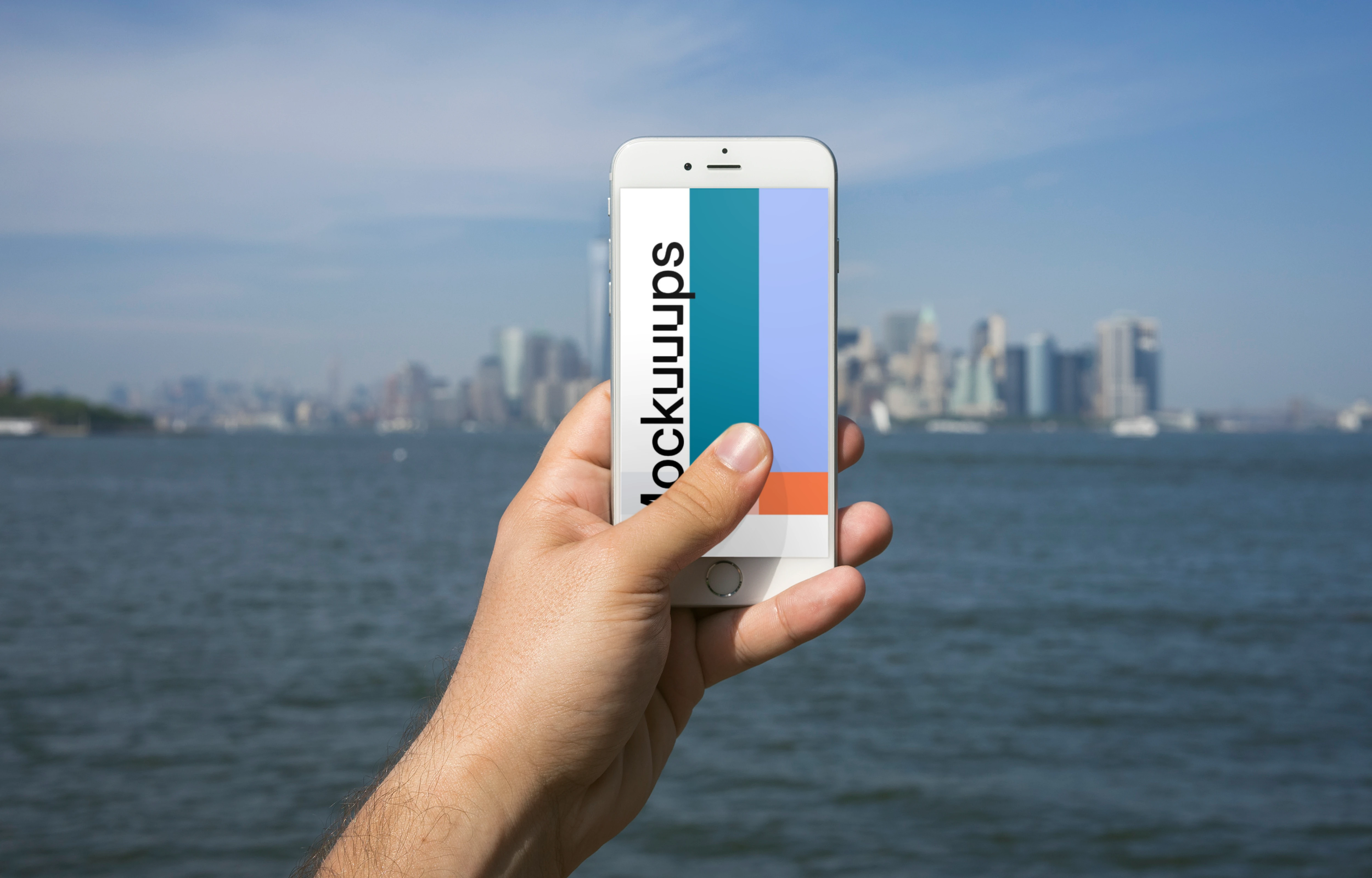 iPhone 6 mockup and Skyscrapers