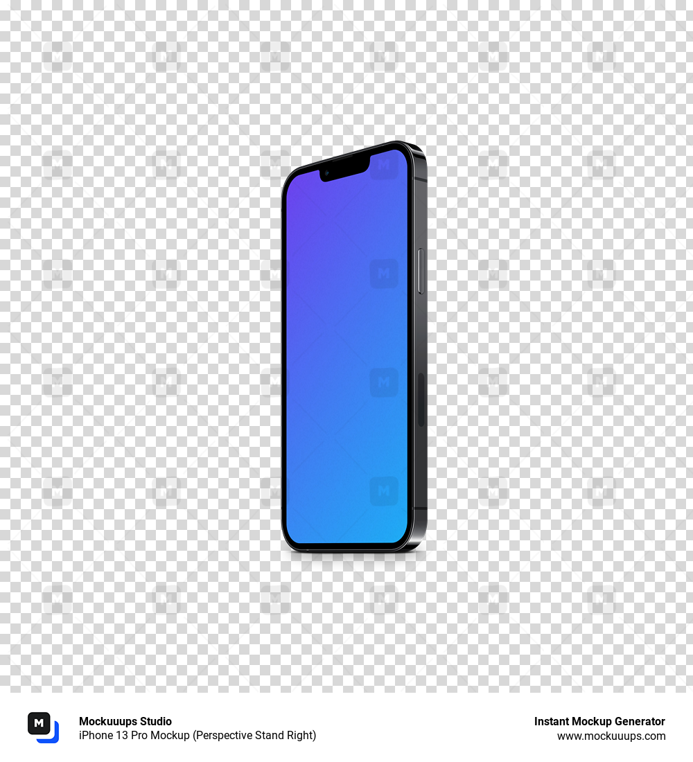 iPhone 13 Pro Mockup (Perspective Stand Right)