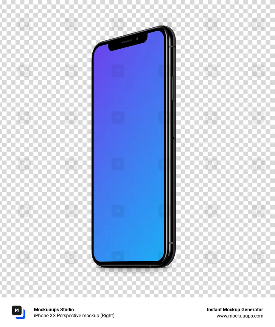 iPhone XS Perspective mockup (Right)
