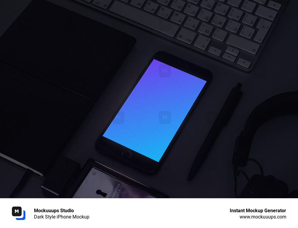 Dark Style iPhone Mockup