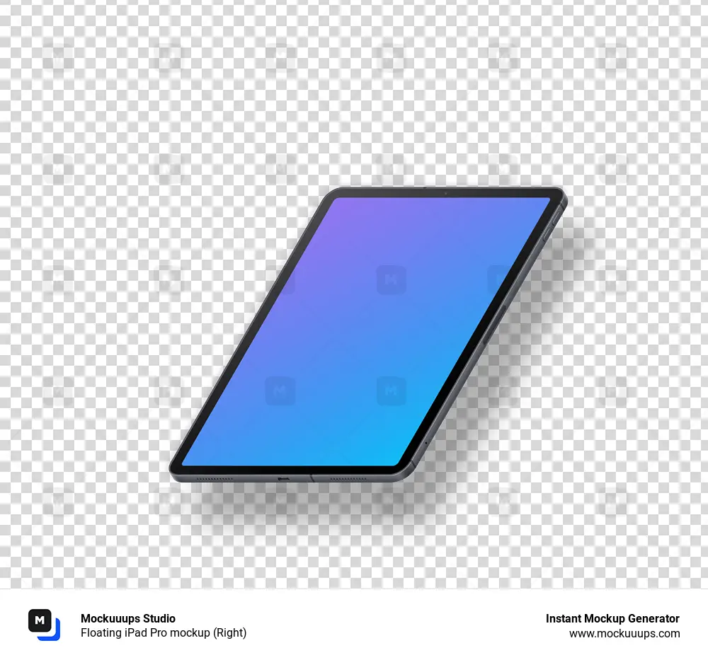 Floating iPad Pro mockup (Right)