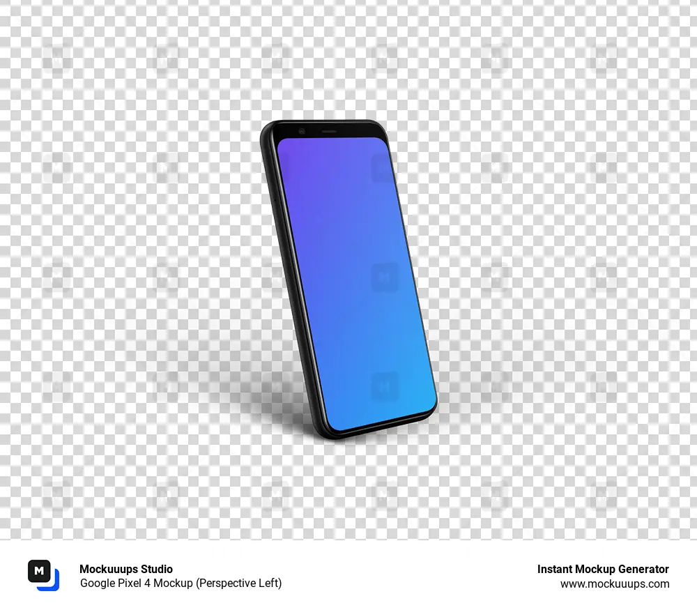 Google Pixel 4 Mockup (Perspective Left)