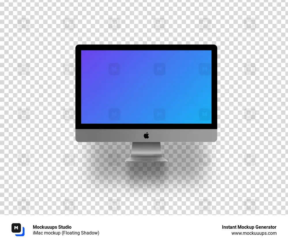 iMac mockup (Floating Shadow)