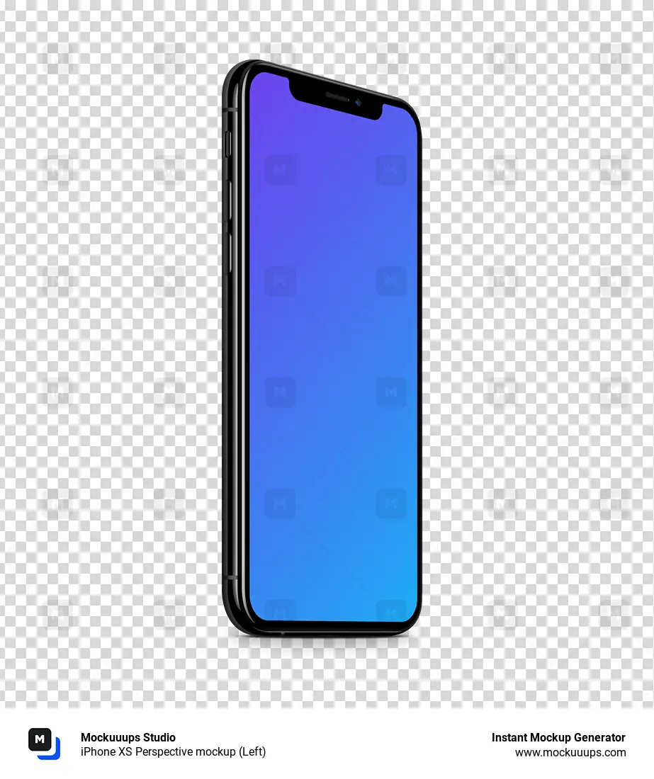 iPhone XS Perspective mockup (Left)