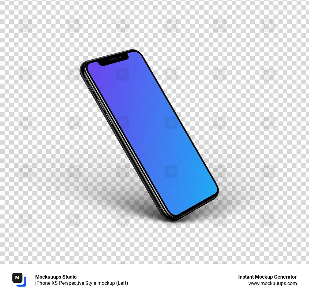 iPhone XS Perspective Style mockup (Left)