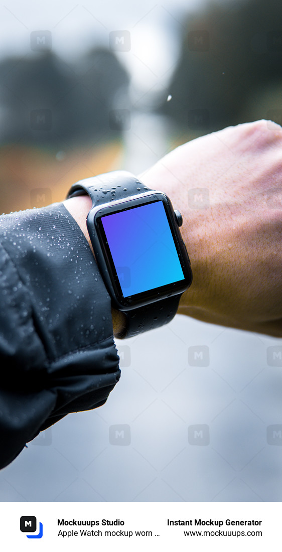 Apple Watch mockup worn outdoors