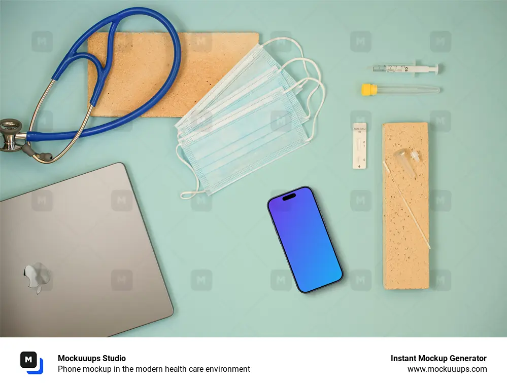 Phone mockup in the modern health care environment