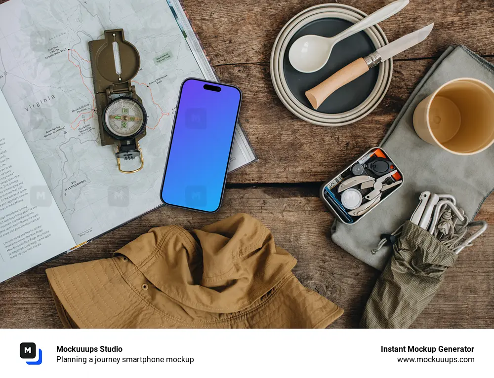 Planning a journey smartphone mockup