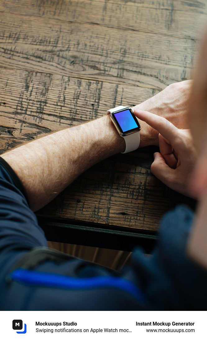 Swiping notifications on Apple Watch mockup