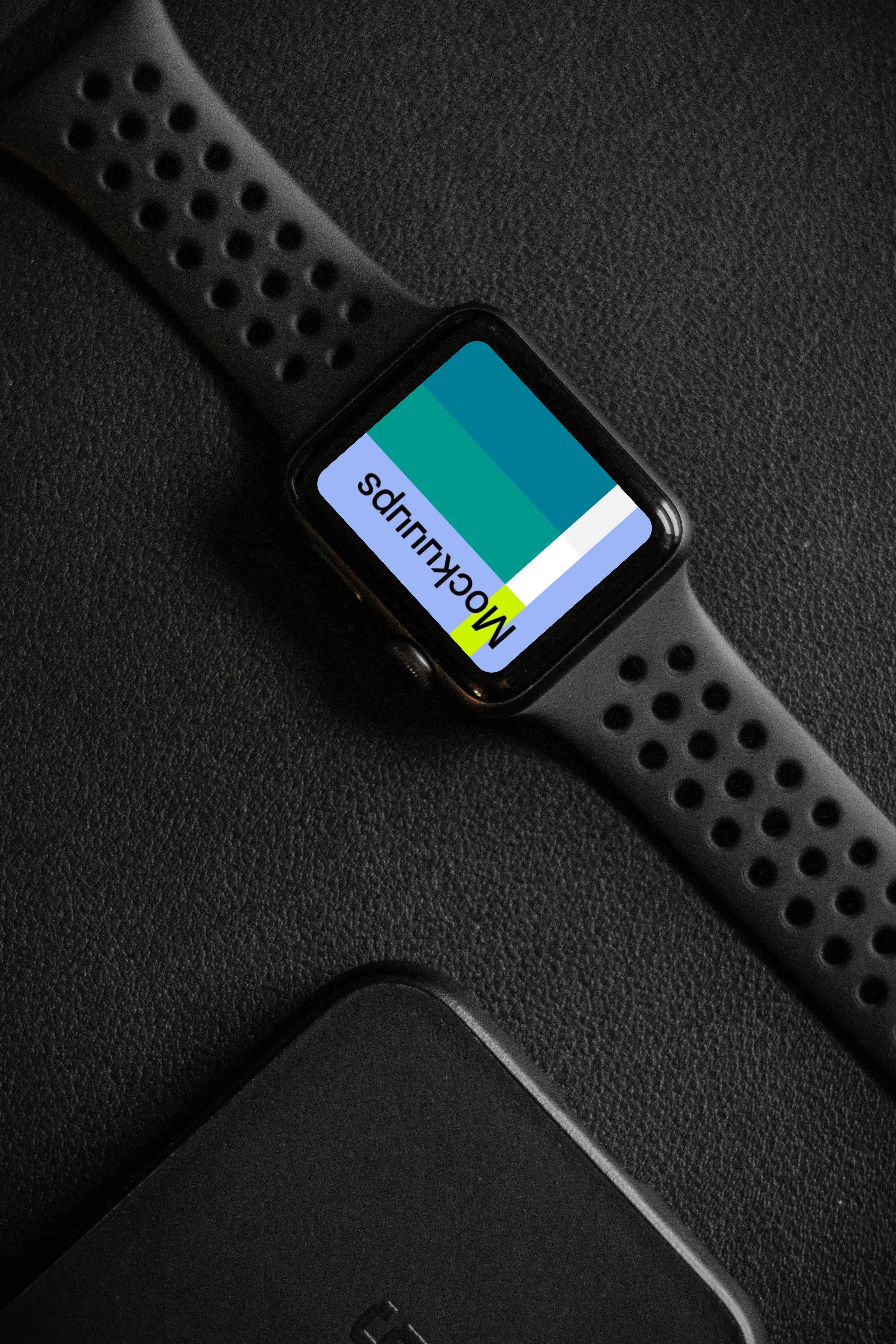 Apple Watch mockup on black background