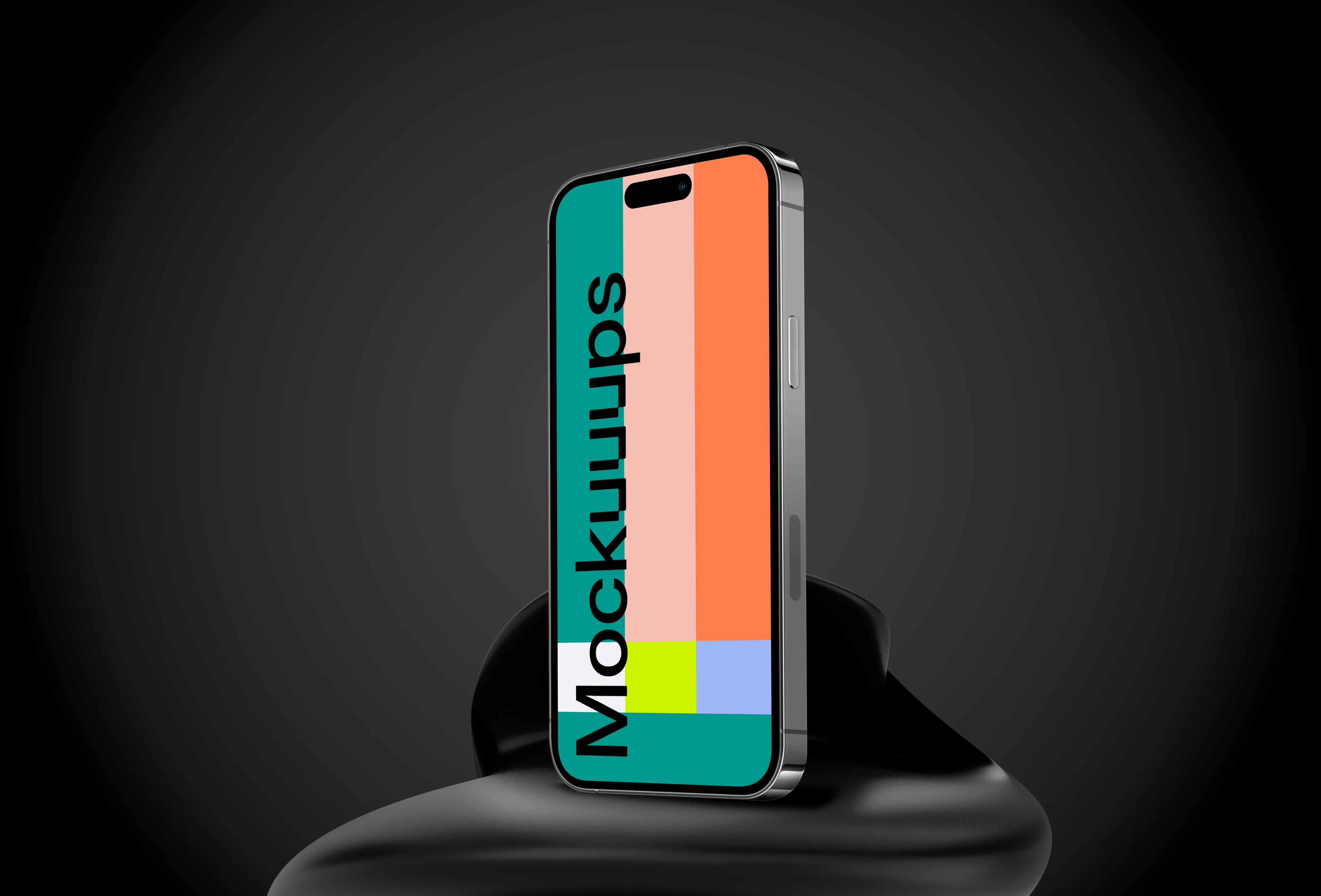 Abstract Standing Smartphone Mockup